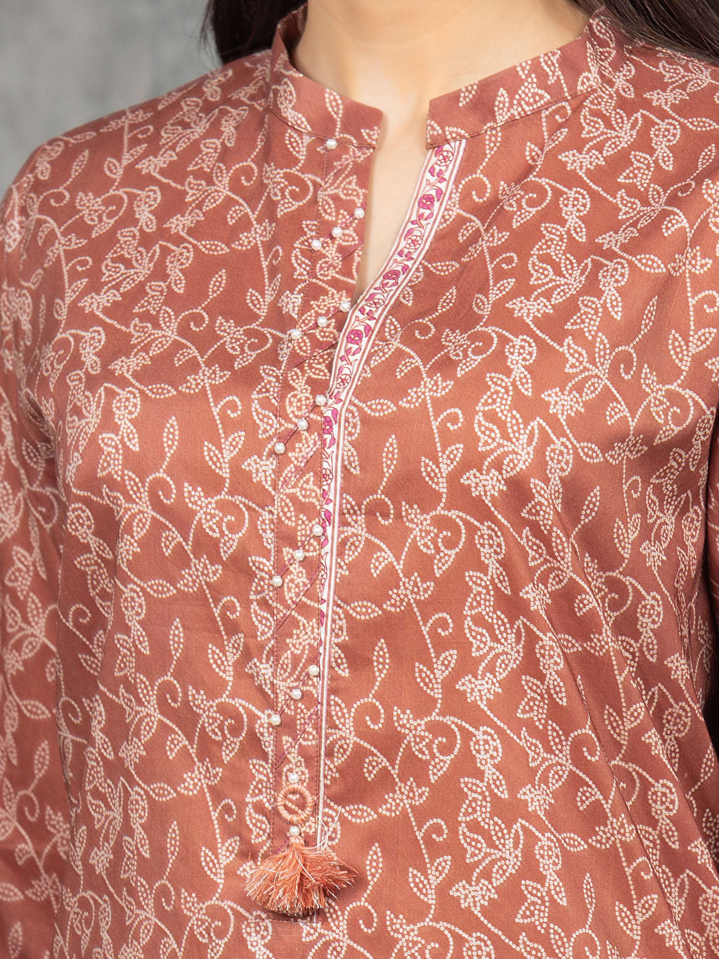 Unstitched Printed Cambric Suit - EWU5A2-35835-3P - Image 3