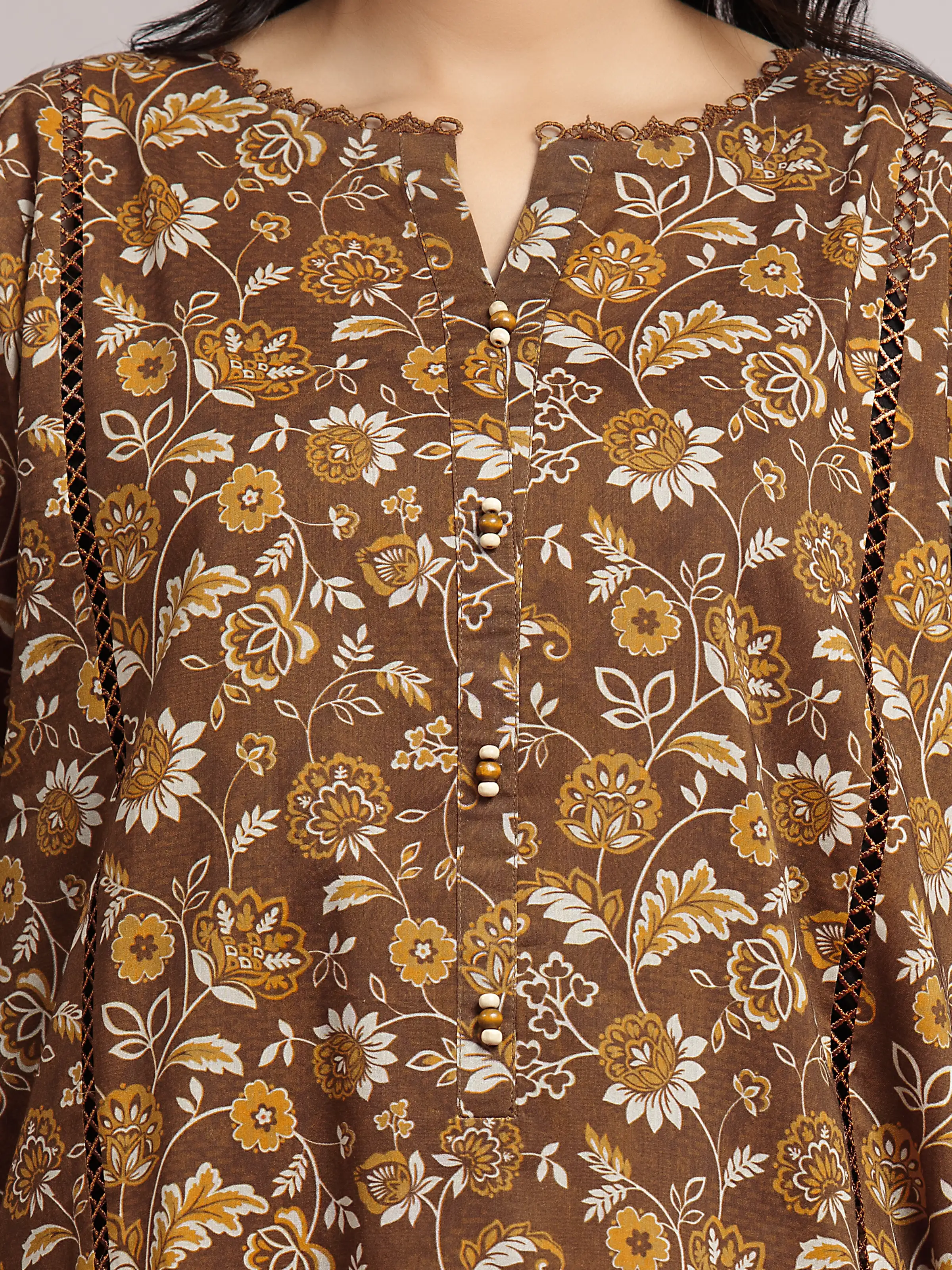 Unstitched Printed Khaddar Shirt - EWU24A3-29804S - Image 3