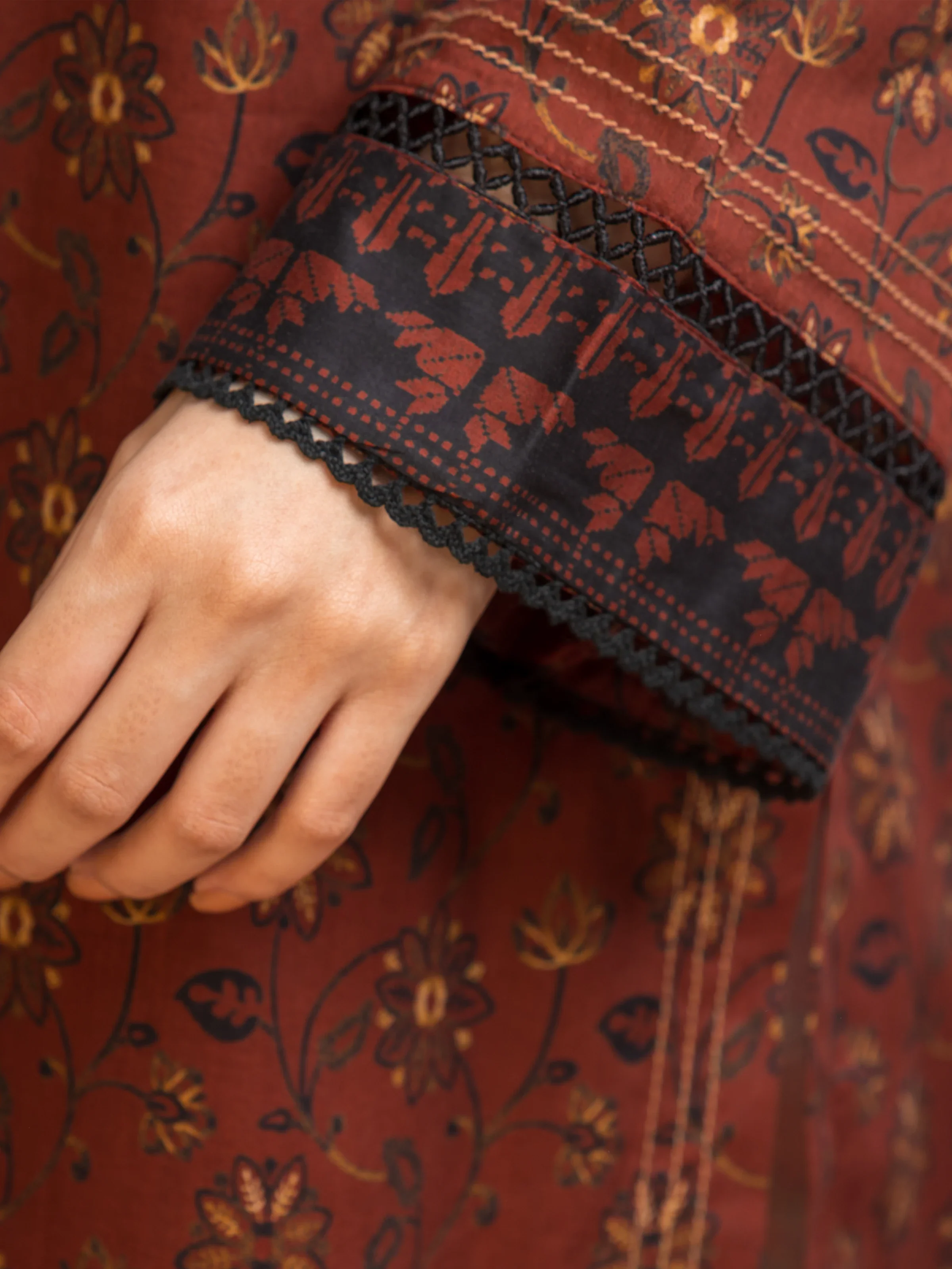 Unstitched Printed Khaddar Shirt Trouser - EWU24A3-27184ST - Image 3
