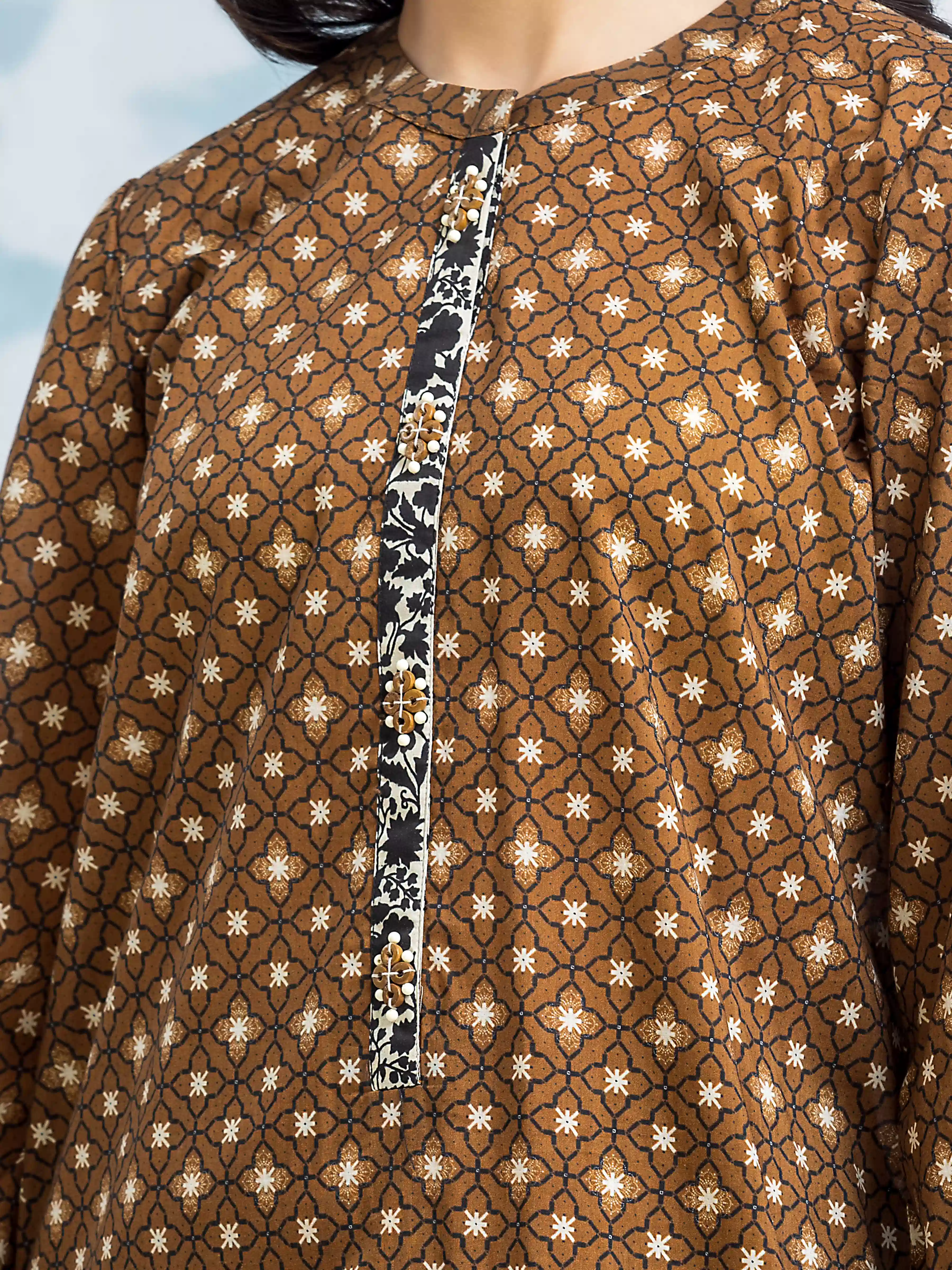 Unstitched Printed Khaddar Suit - EWU24A3-28114-3P - Image 5