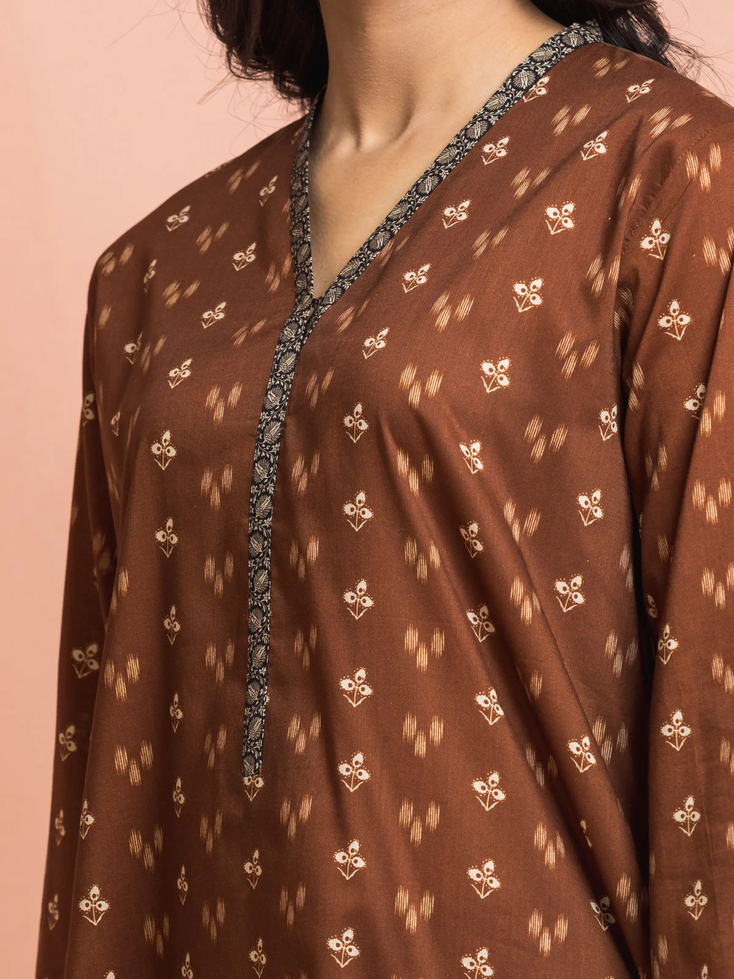 Unstitched Printed Khaddar Suit - EWU24M3-115 - Image 3