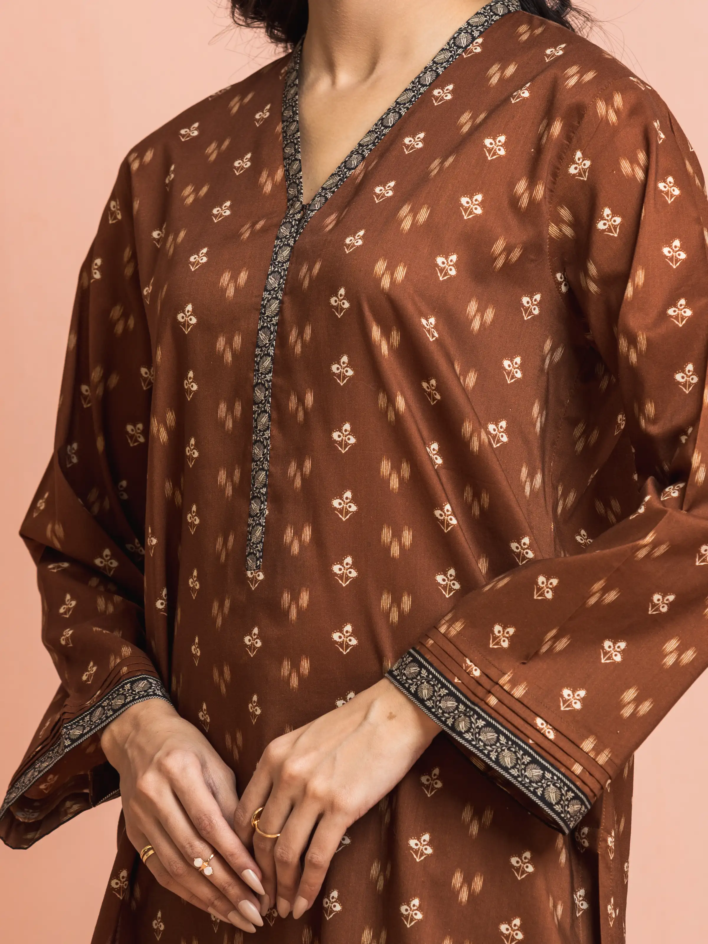 Unstitched Printed Khaddar Suit - EWU24M3-115 - Image 4