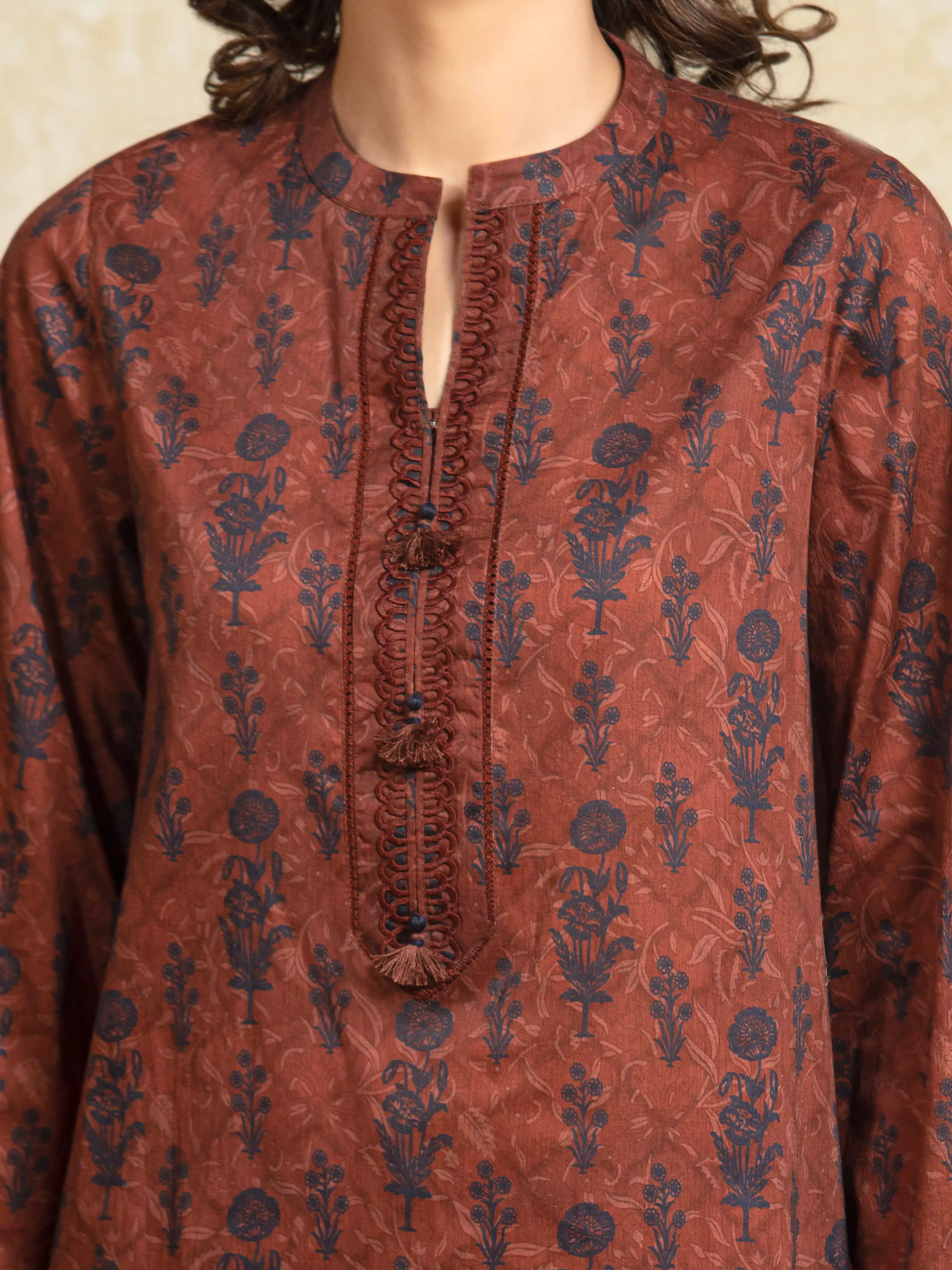 Unstitched Printed Khaddar Suit - EWU5A3-35955-3P - Image 4
