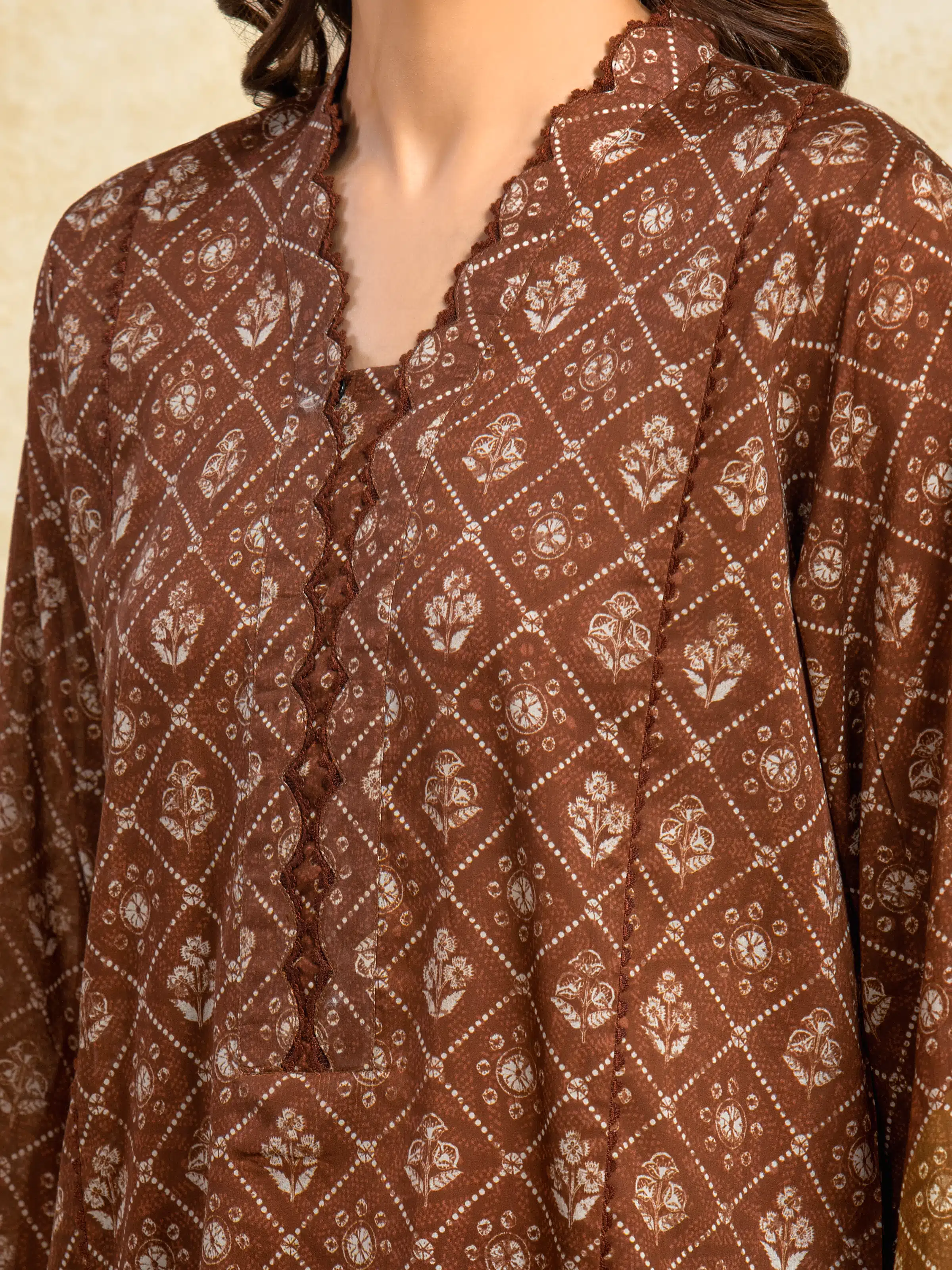 Unstitched Printed Khaddar Suit - EWU5A3-35981-3P - Image 4