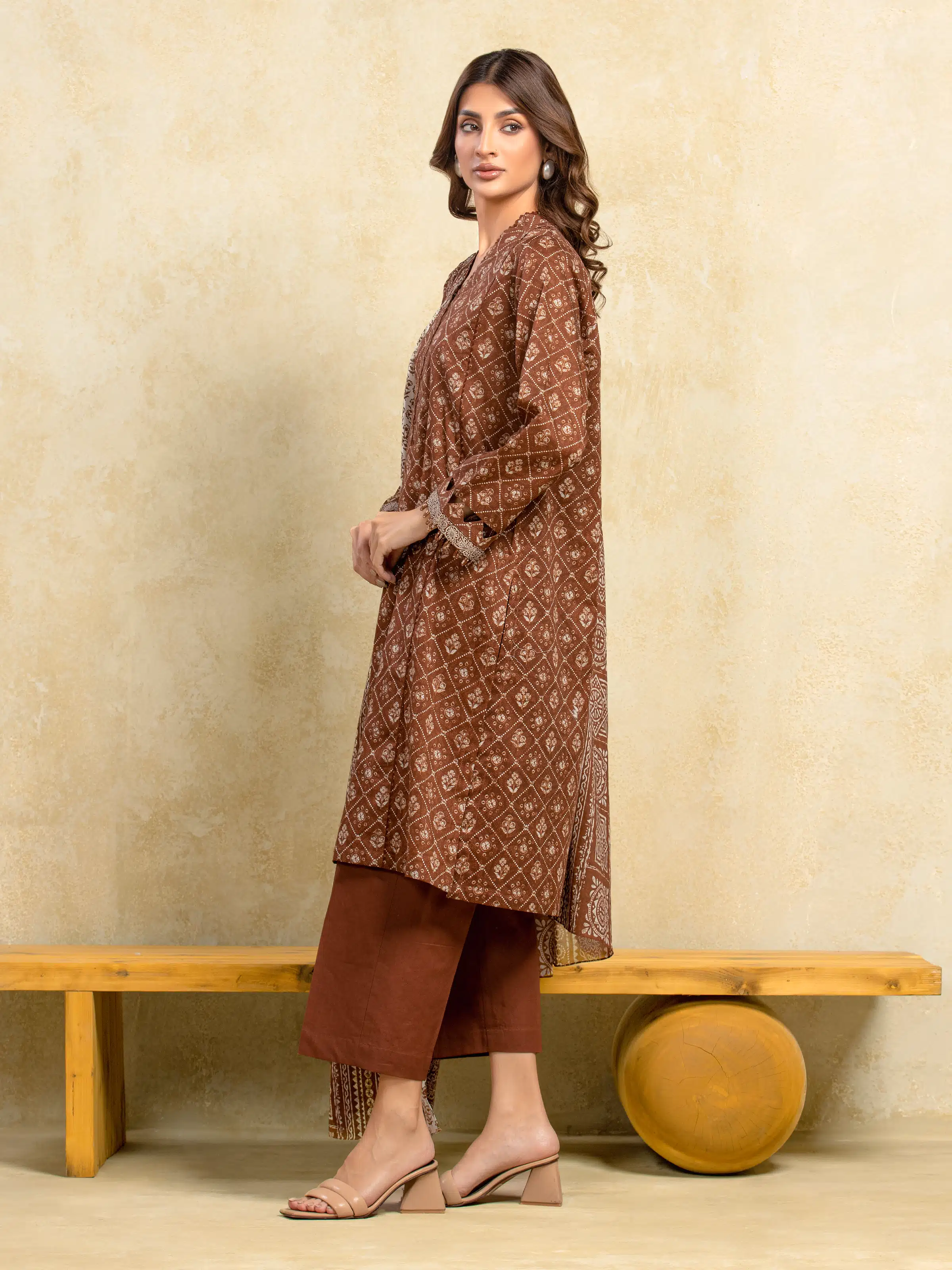 Unstitched Printed Khaddar Suit - EWU5A3-35981-3P - Image 5