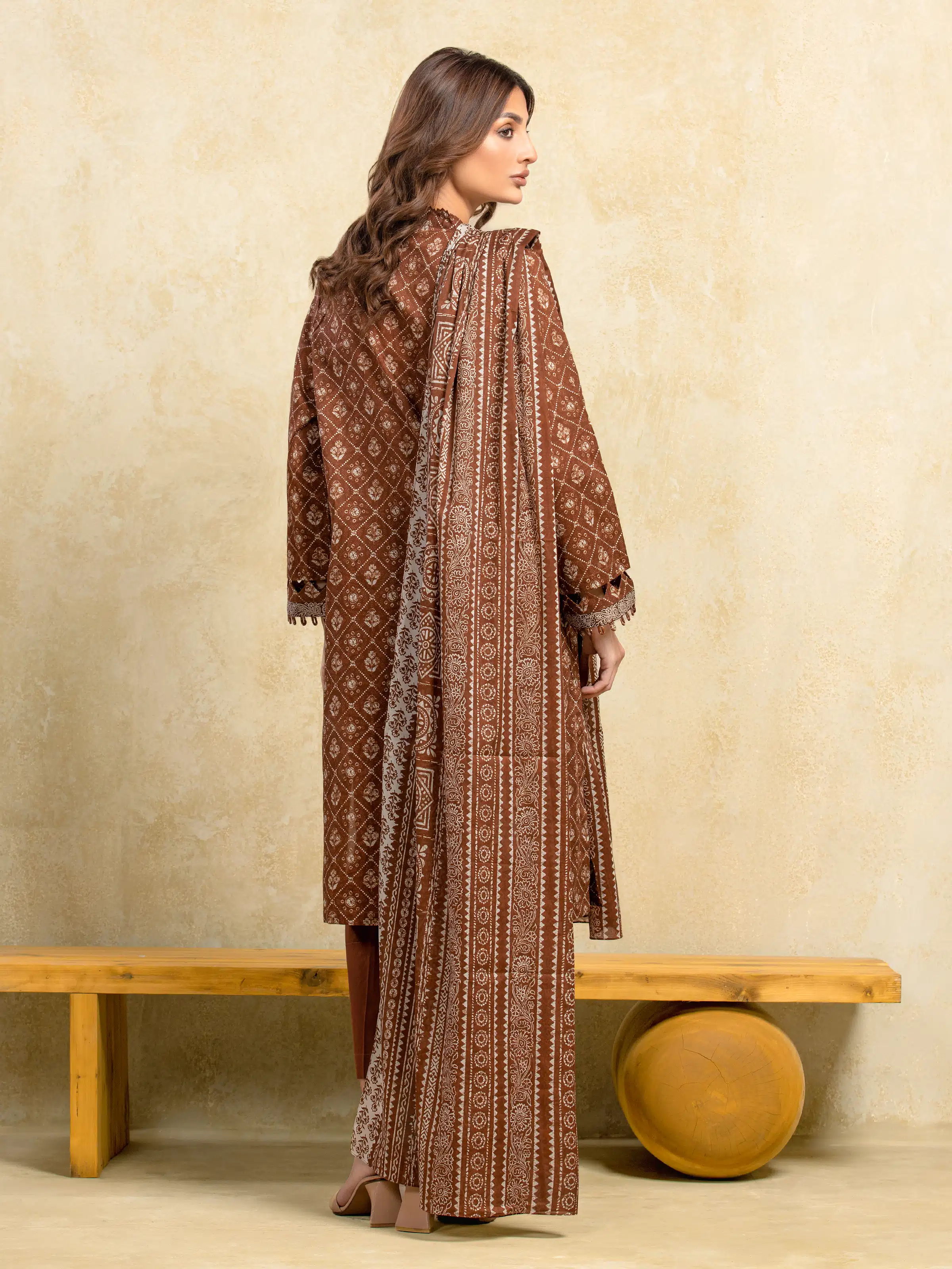 Unstitched Printed Khaddar Suit - EWU5A3-35981-3P - Image 6