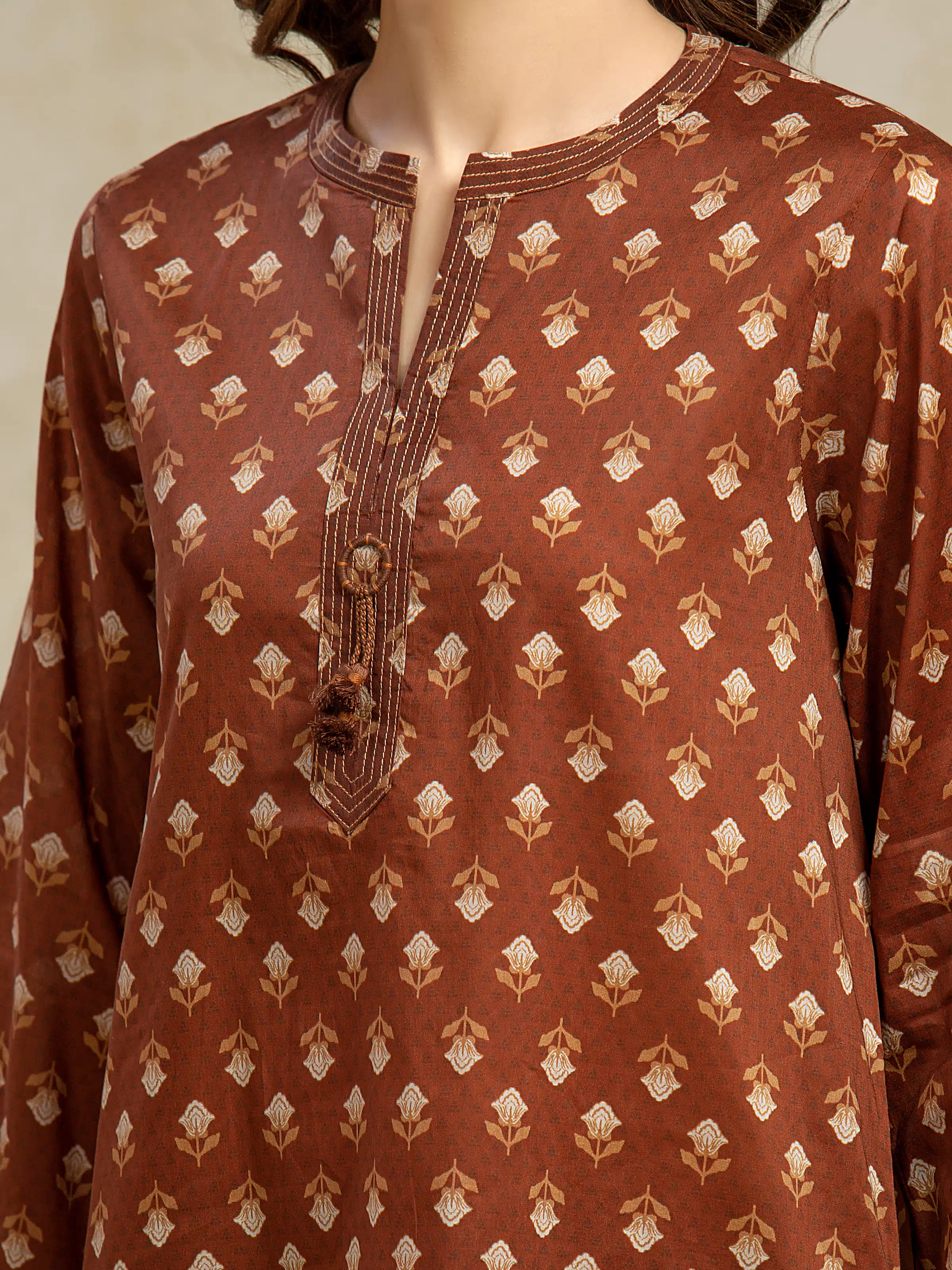 Unstitched Printed Khaddar Suit - EWU5A3-36108-3P - Image 4