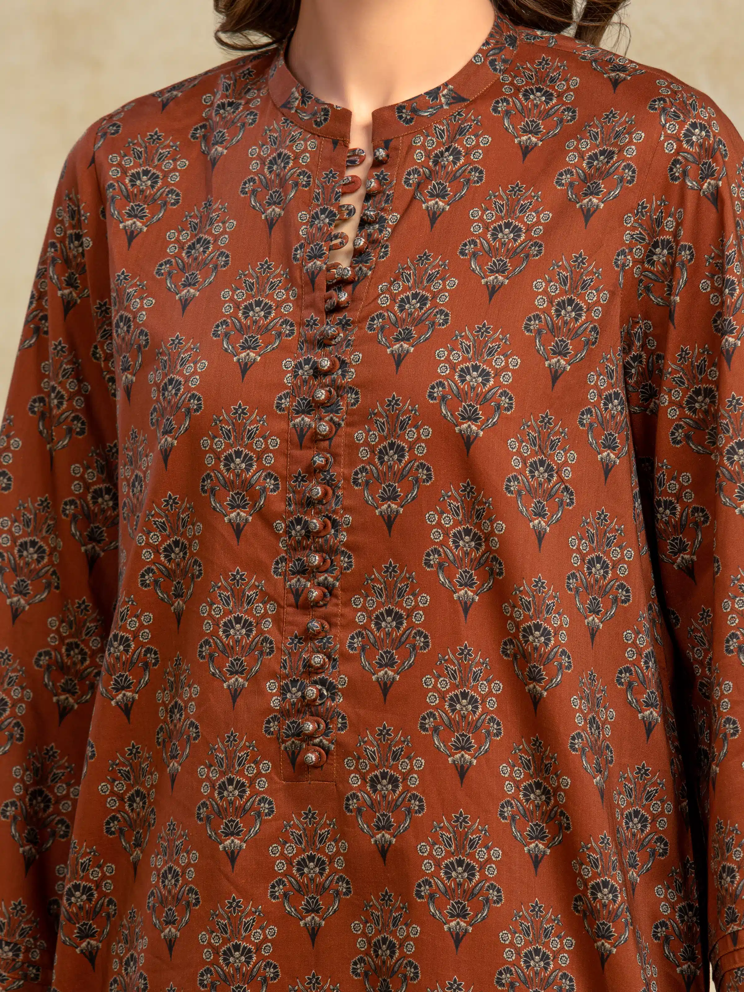 Unstitched Printed Khaddar Suit - EWU5A3-36117-3P - Image 4