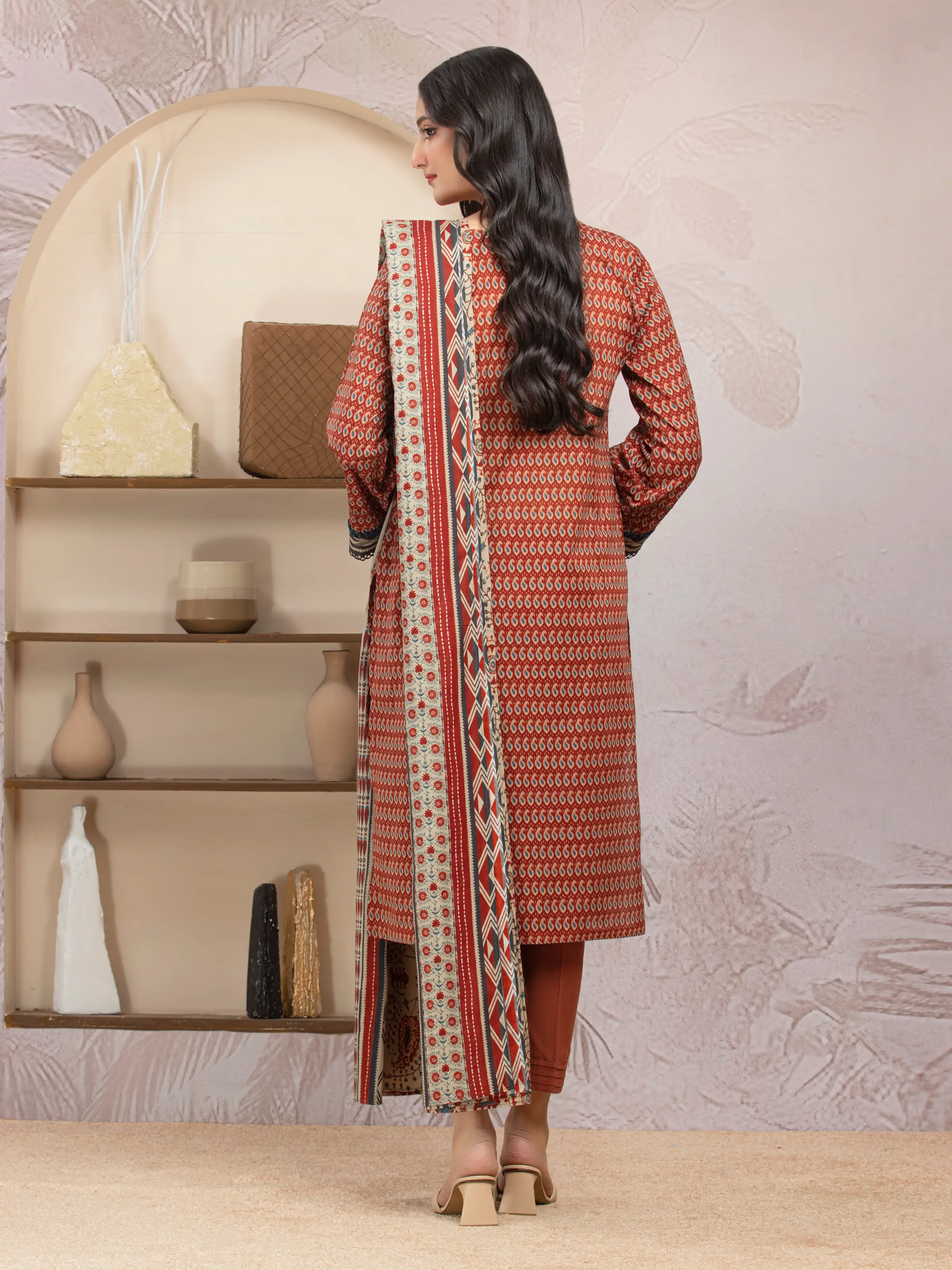 Unstitched Printed Lawn Suit - EWU5A1-35211-3P - Image 2