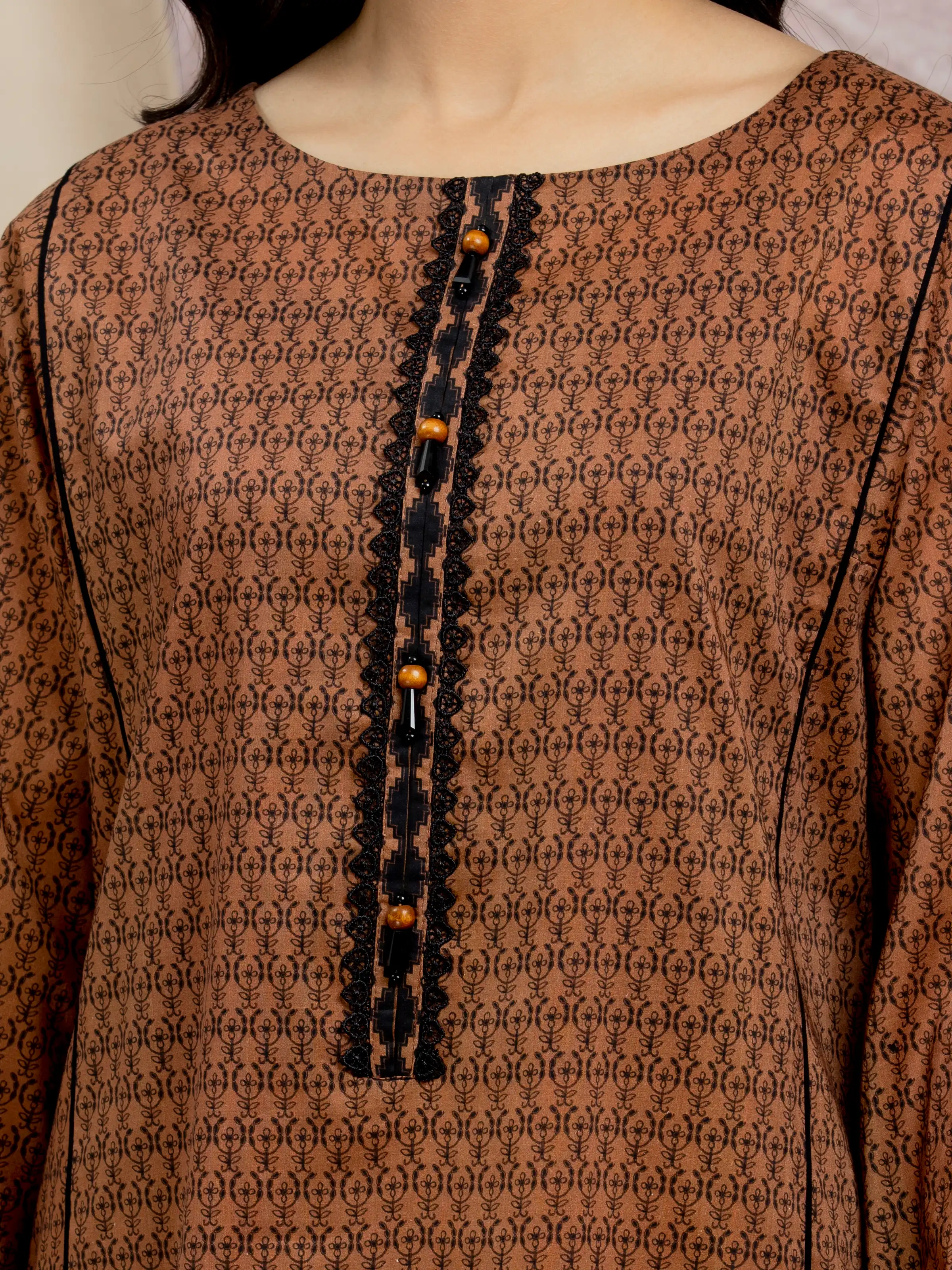 Unstitched Printed Lawn Suit - EWU5A1-35212-3P - Image 6