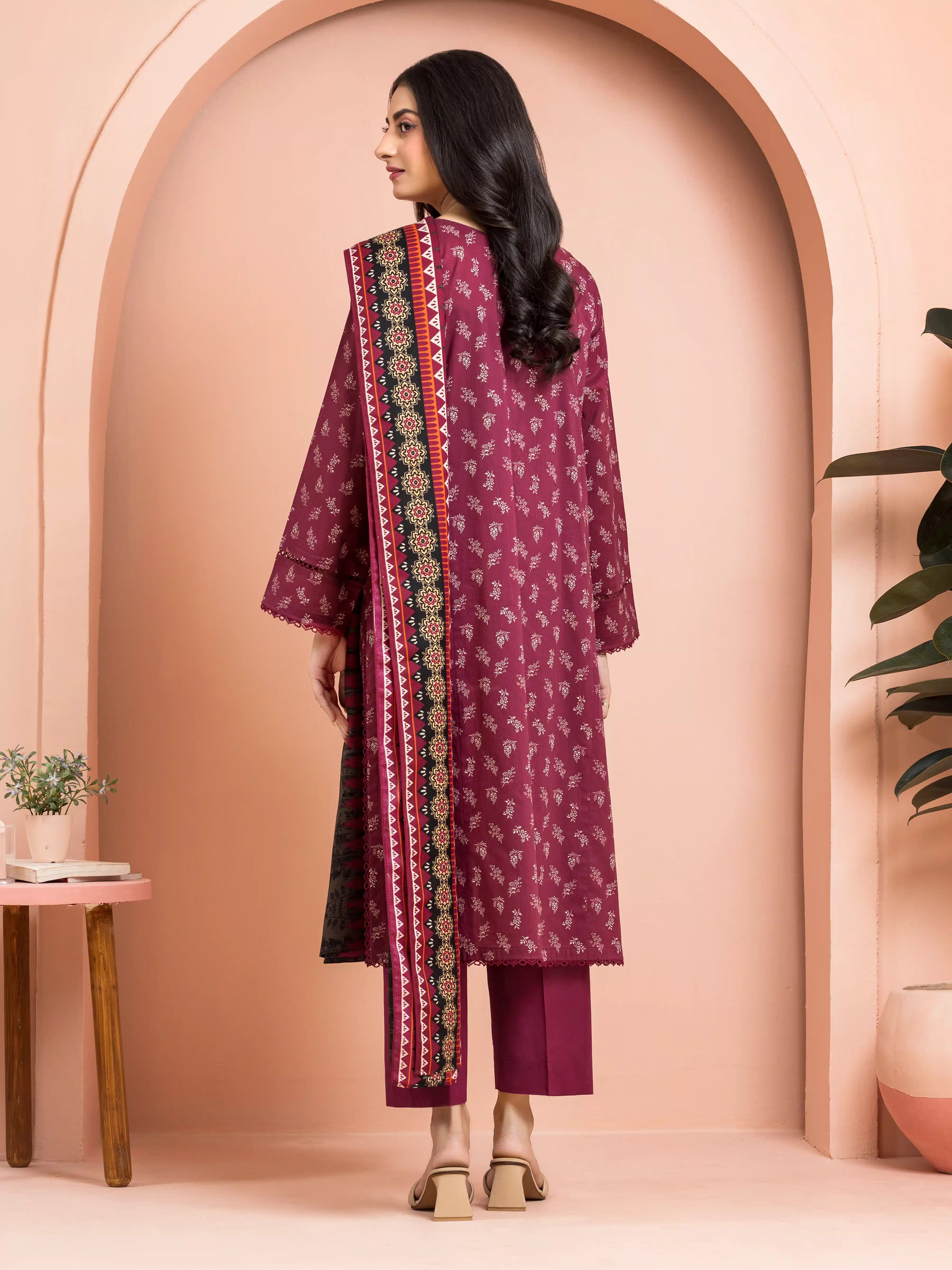 Unstitched Printed Khaddar Suit - EWU24M3-113 - Image 2