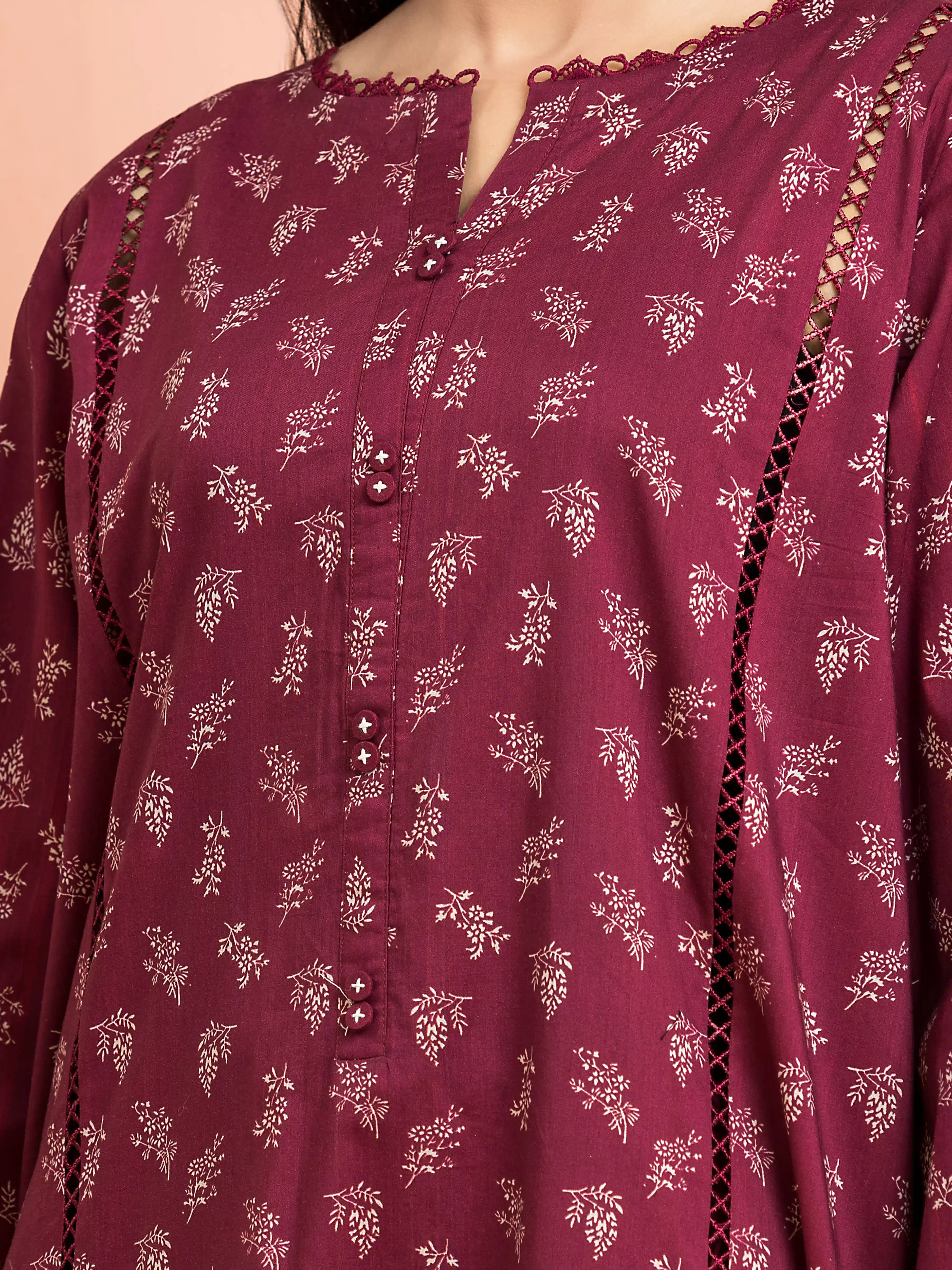 Unstitched Printed Khaddar Suit - EWU24M3-113 - Image 4