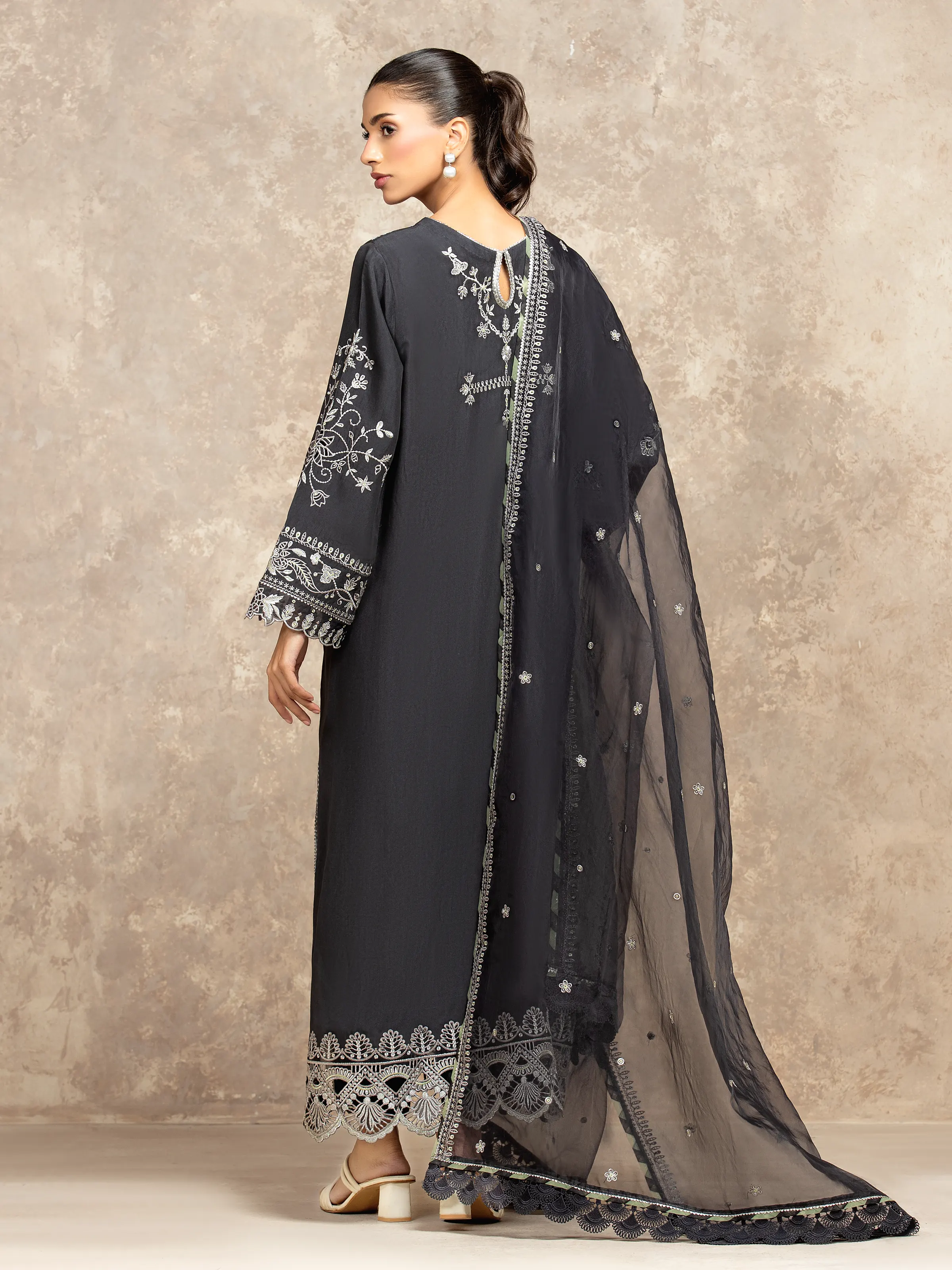 Unstitched Embroidered Viscose Suit - EWU5V19-32047-3P - Image 6
