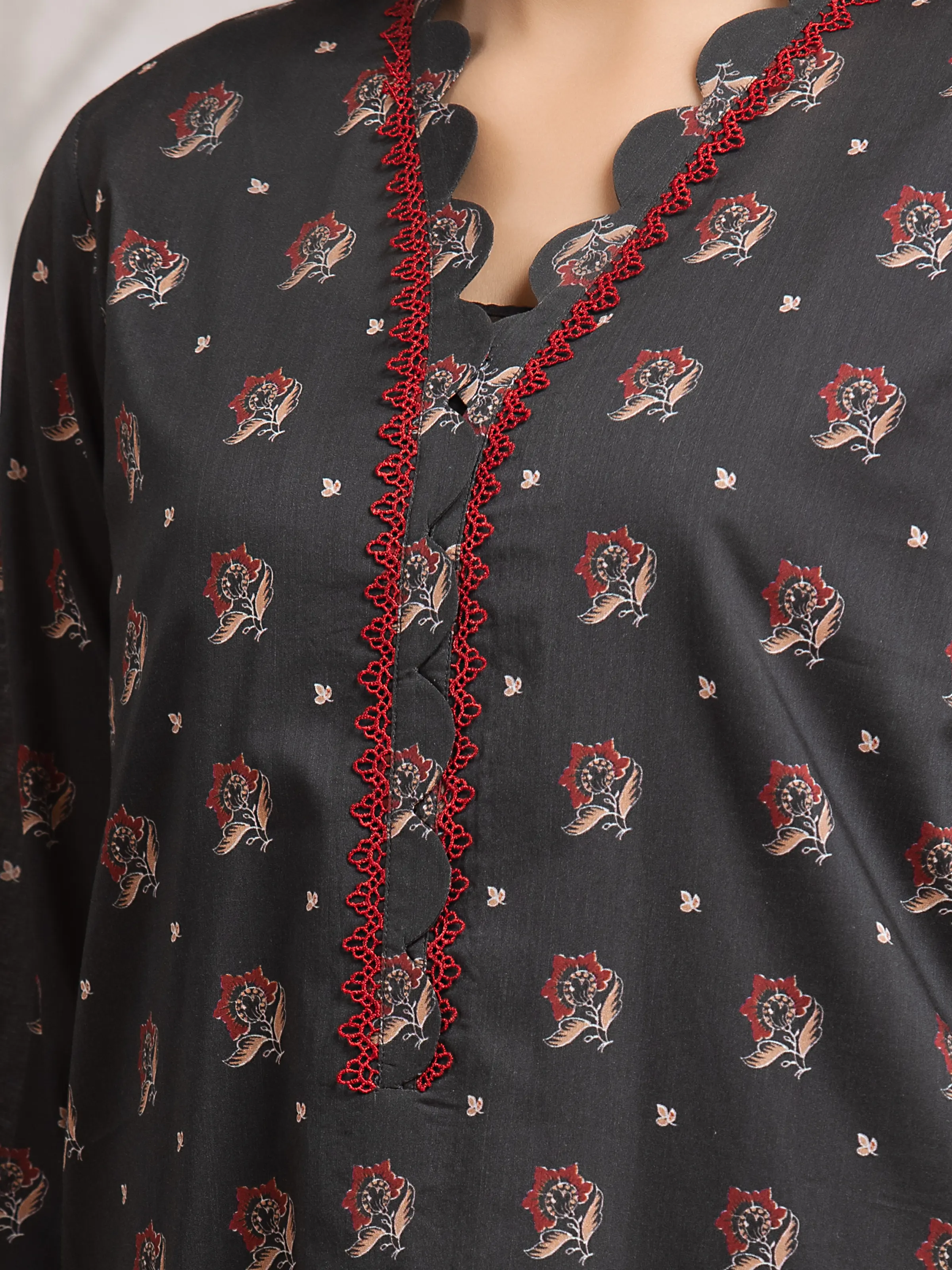 Unstitched Printed Khaddar Suit - EWU24A3-29802-3P - Image 5