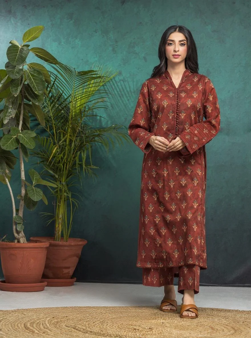 Unstitched Printed Khaddar Shirt - EWU24M3-087S