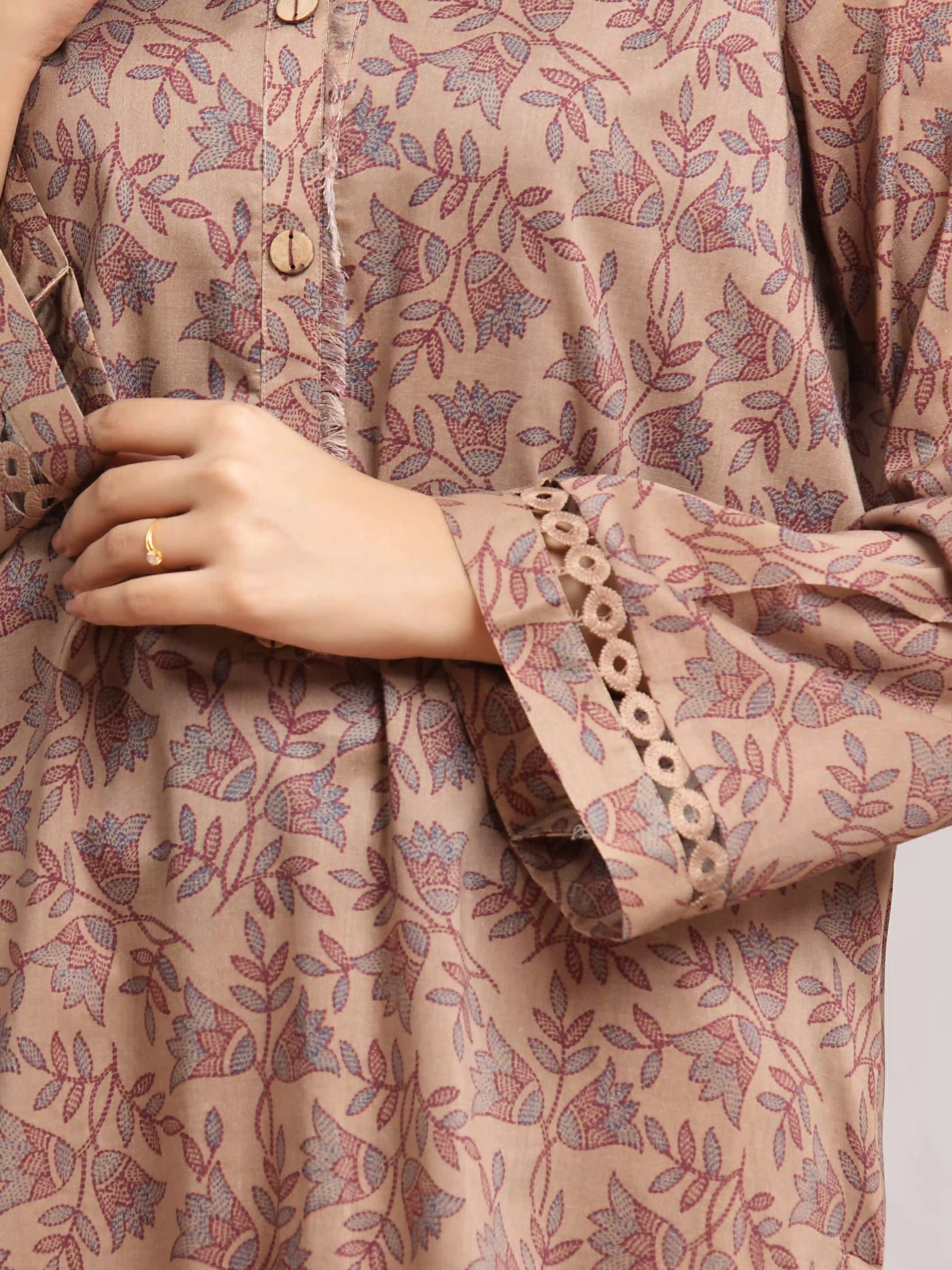 Unstitched Printed Khaddar Suit - EWU24A3-29507-3P - Image 6