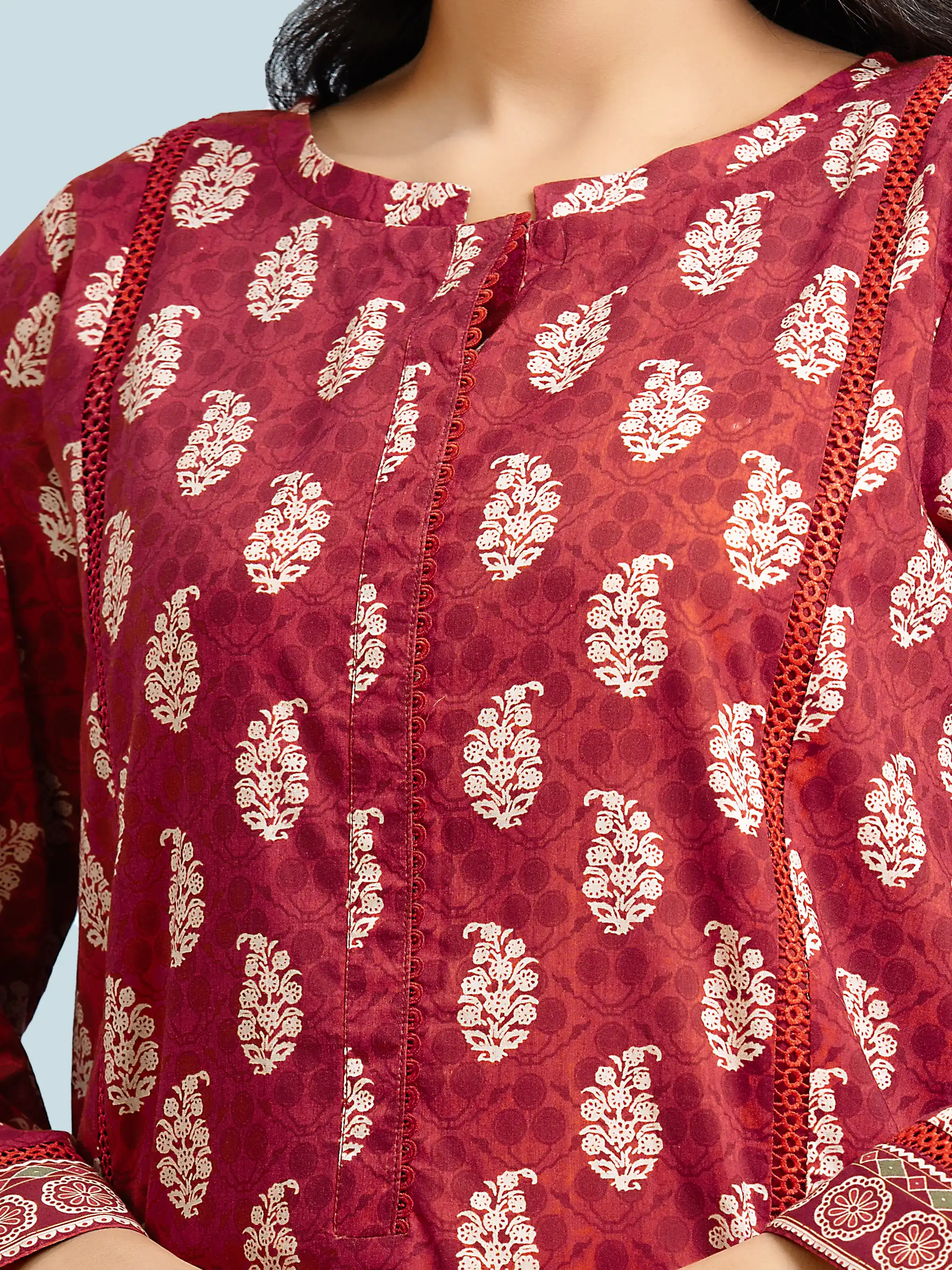 Unstitched Printed Khaddar Suit - EWU24A3-29646-3P - Image 4