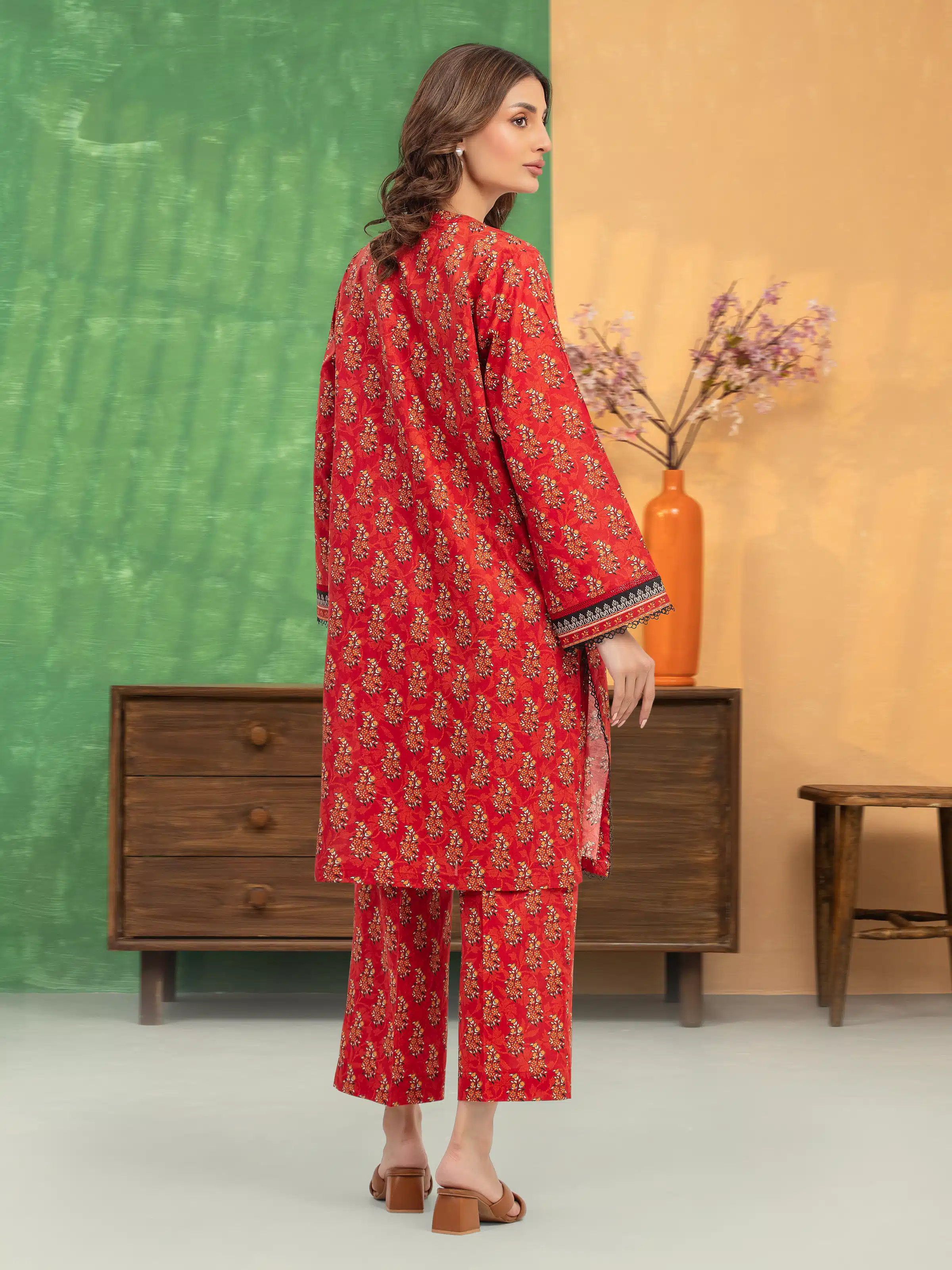 Unstitched Printed Lawn Shirt Trouser - EWU5A1-35695ST - Image 2
