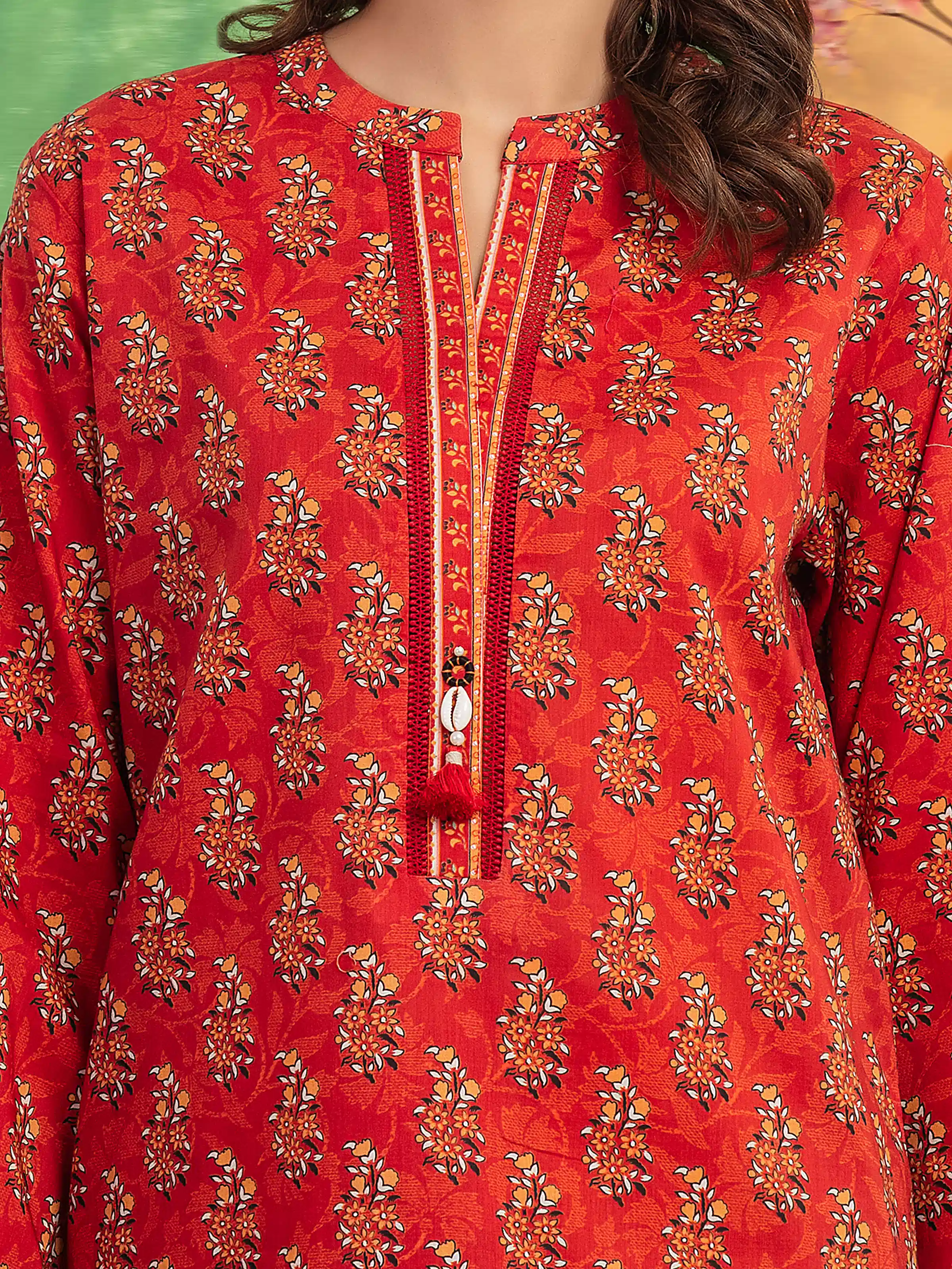 Unstitched Printed Lawn Shirt Trouser - EWU5A1-35695ST - Image 4