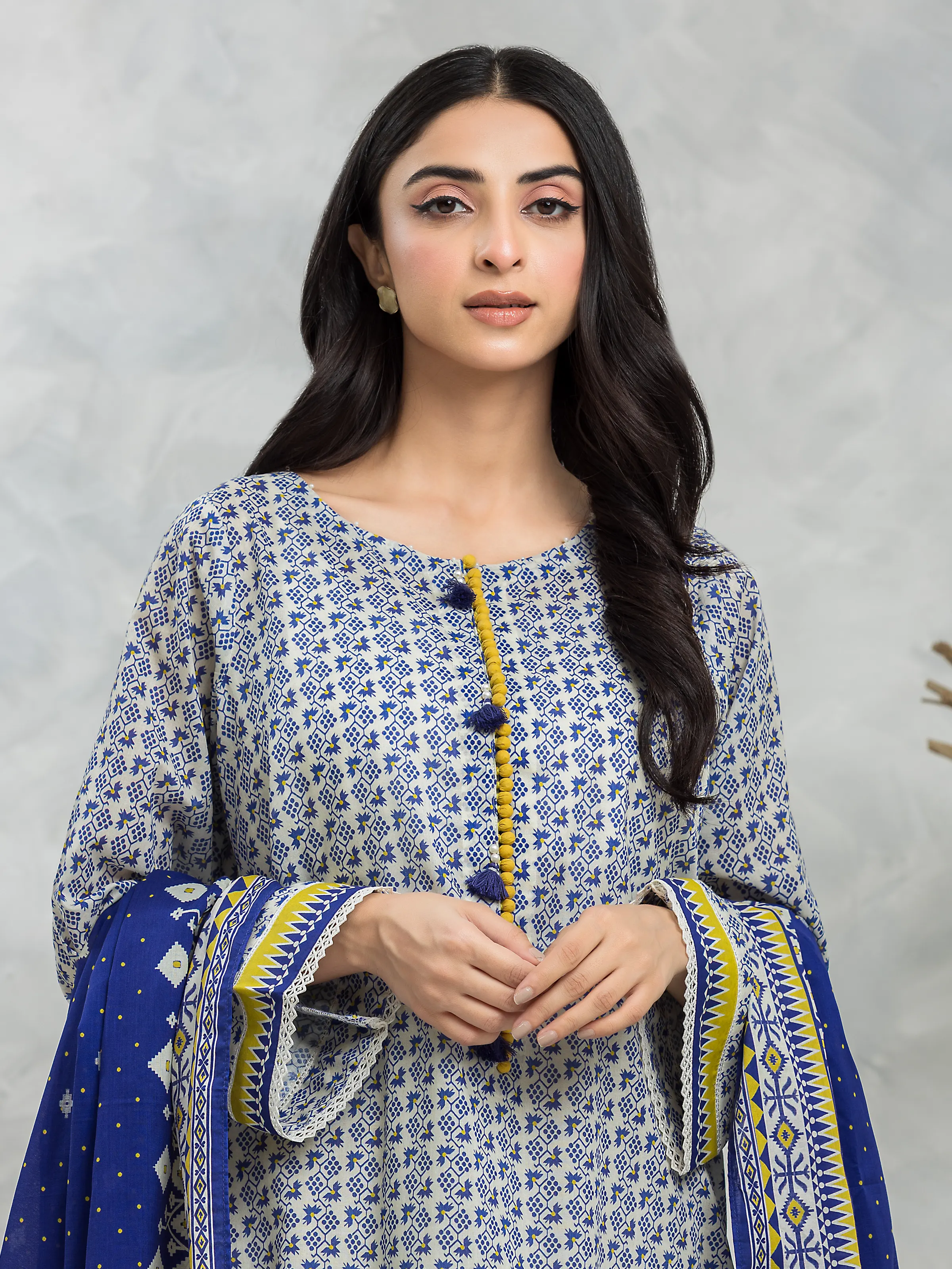 Unstitched Printed Cambric Suit - EWU24A2-28130-3P - Image 4