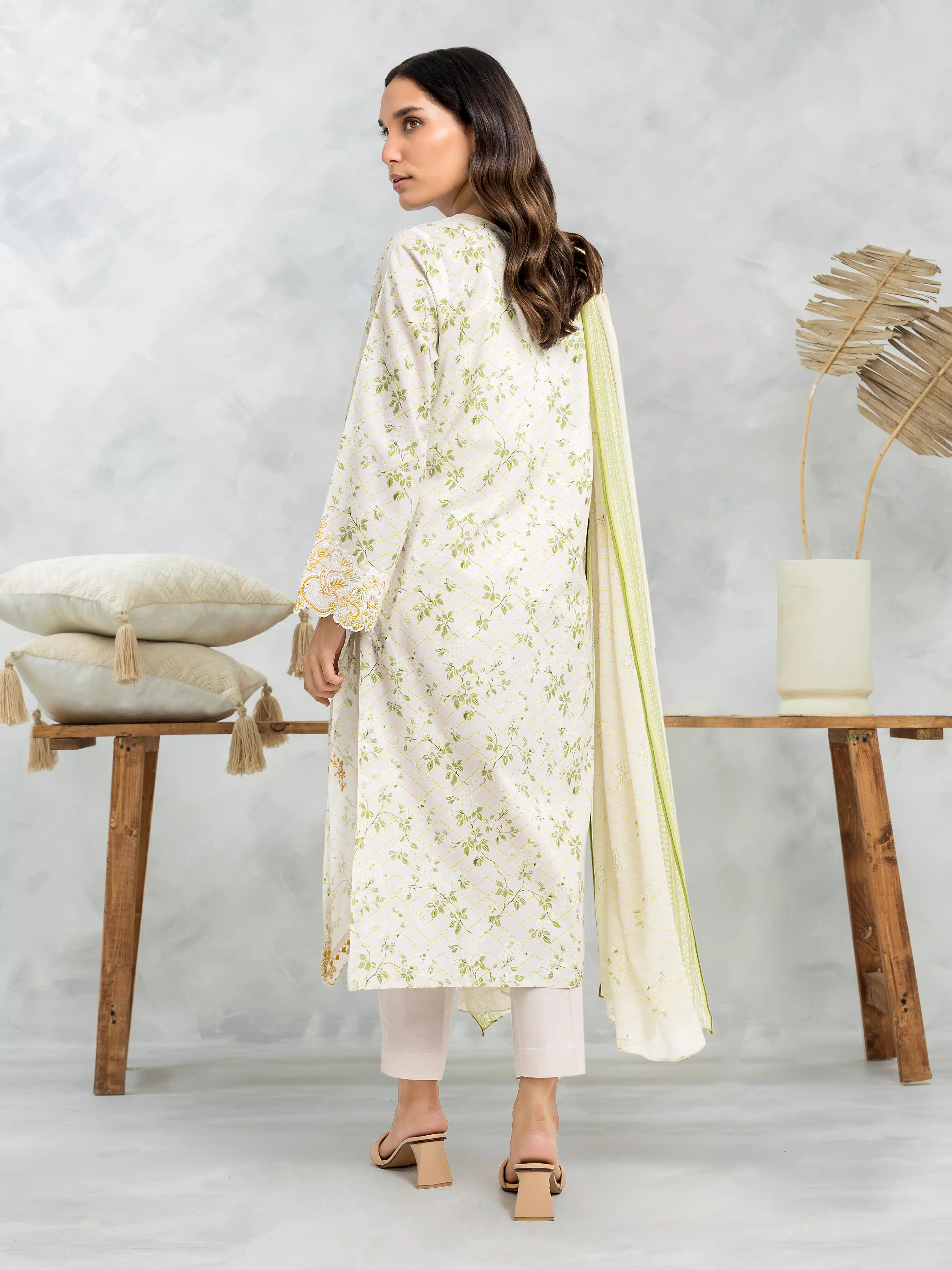 Unstitched Embroidered Cambric Suit - EWU24V2-30041-3P - Image 3