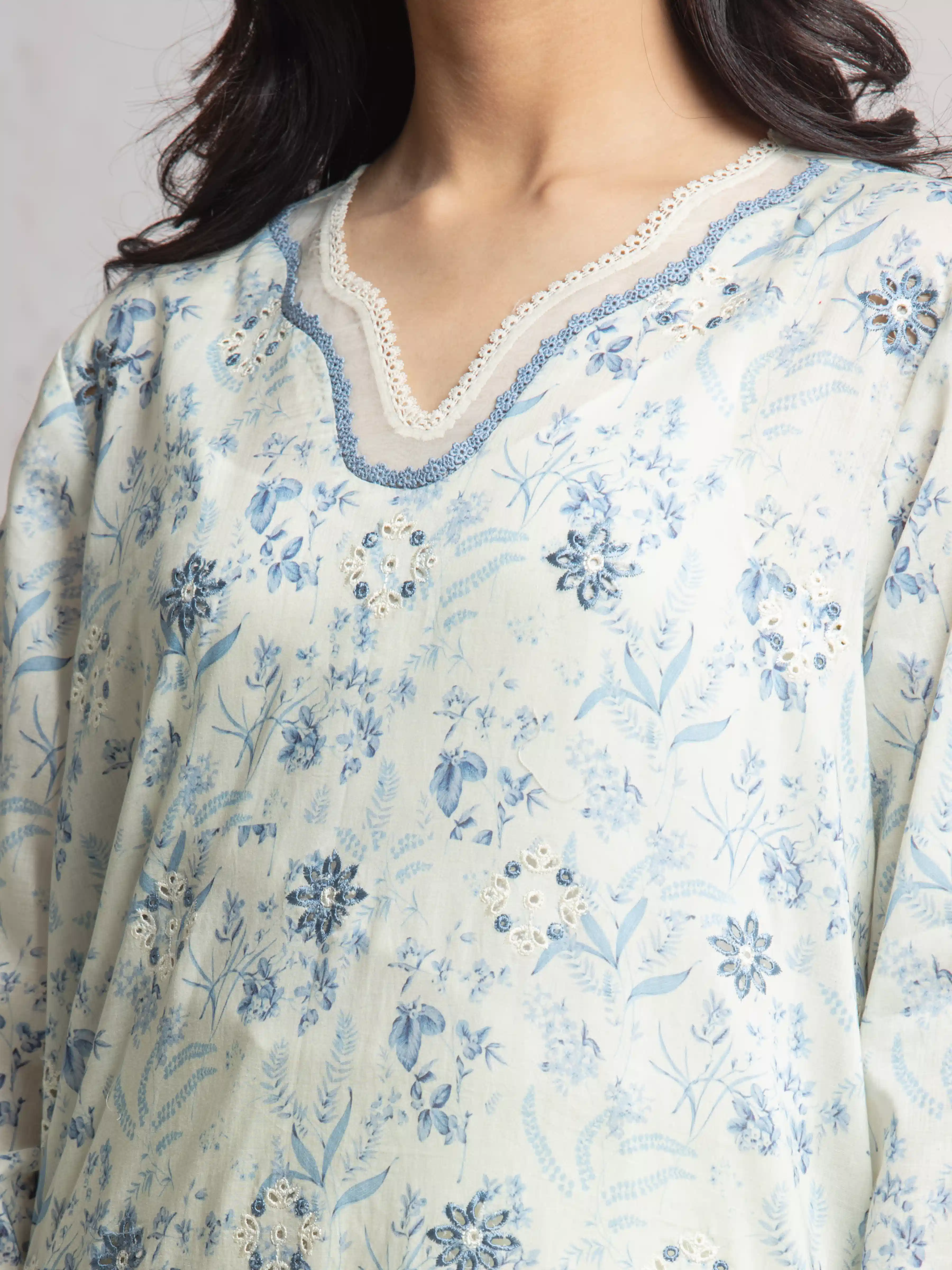 Unstitched Embroidered Cambric Suit - EWU24V2-30031-3P - Image 2