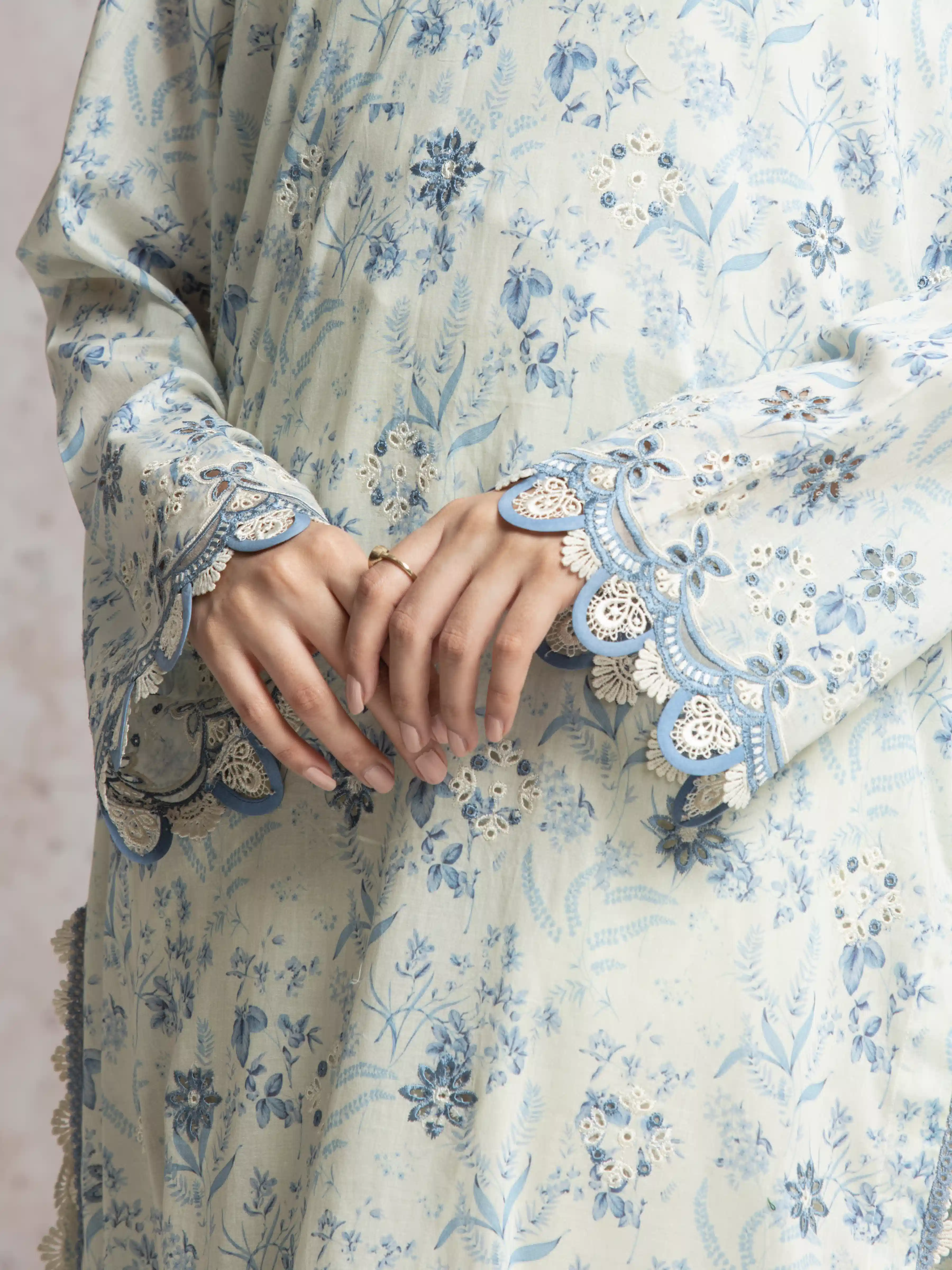 Unstitched Embroidered Cambric Suit - EWU24V2-30031-3P - Image 3