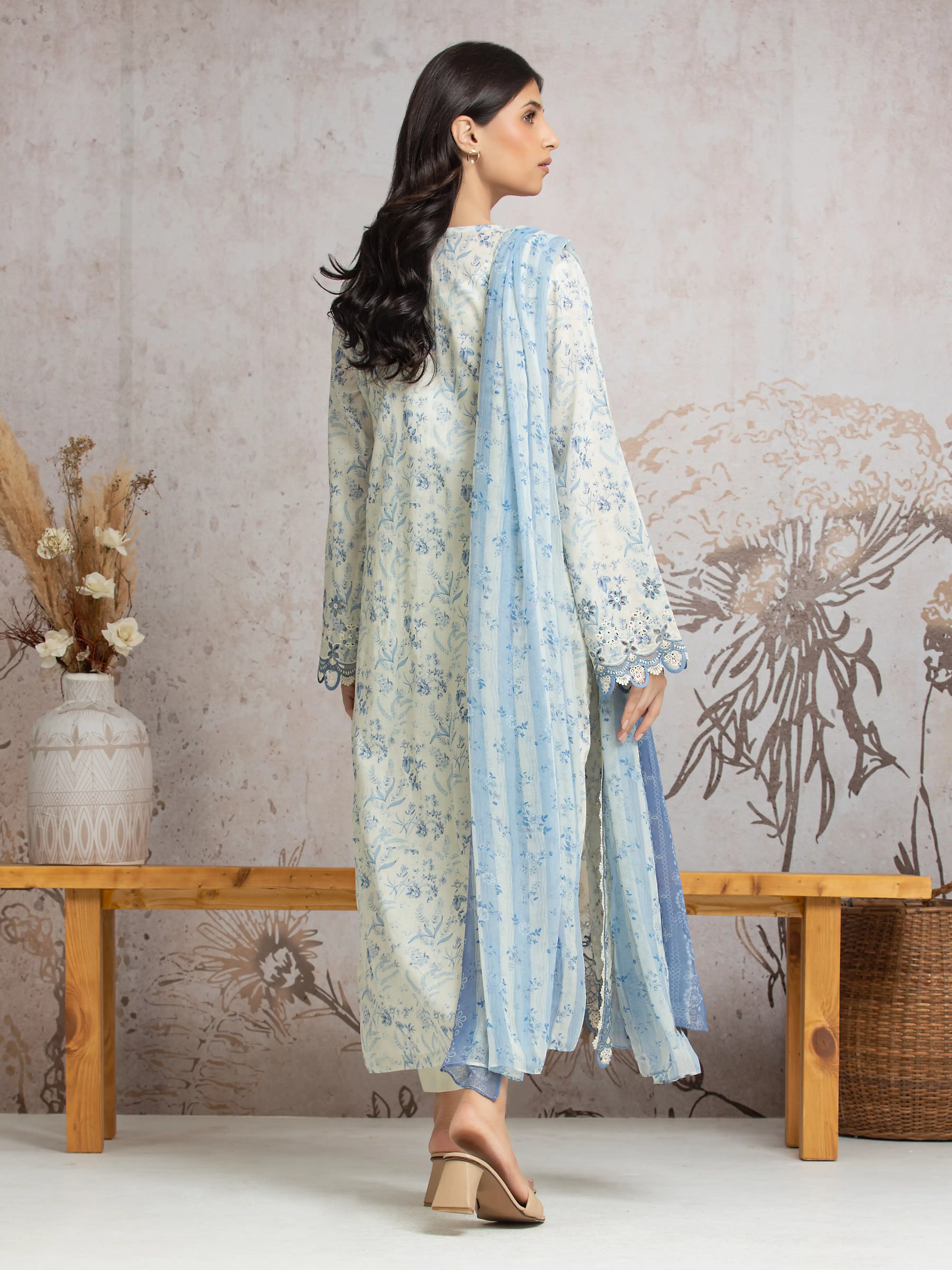 Unstitched Embroidered Cambric Suit - EWU24V2-30031-3P - Image 4