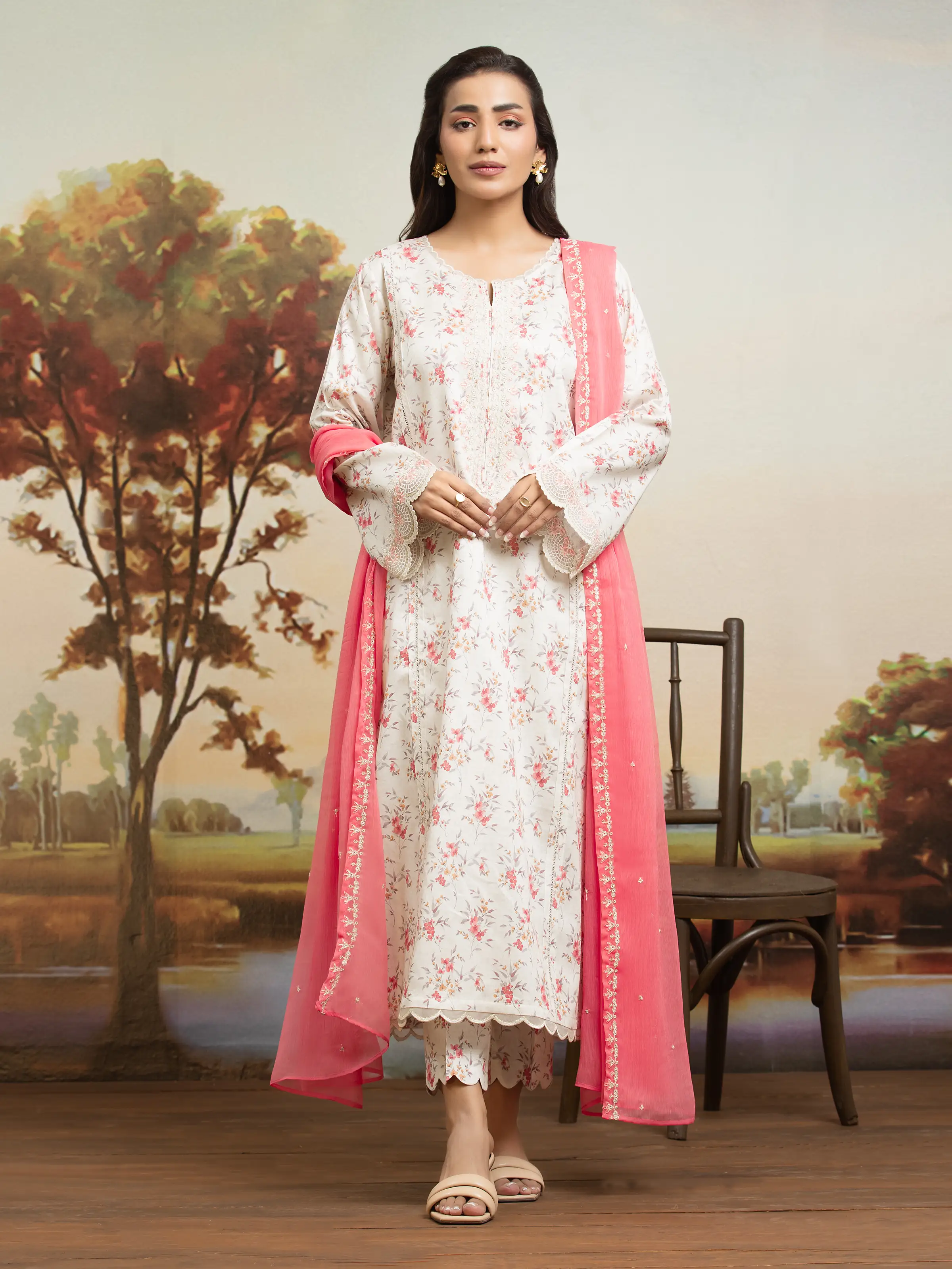 Unstitched Embroidered Dobby Suit - EWU24V7-30171-3P