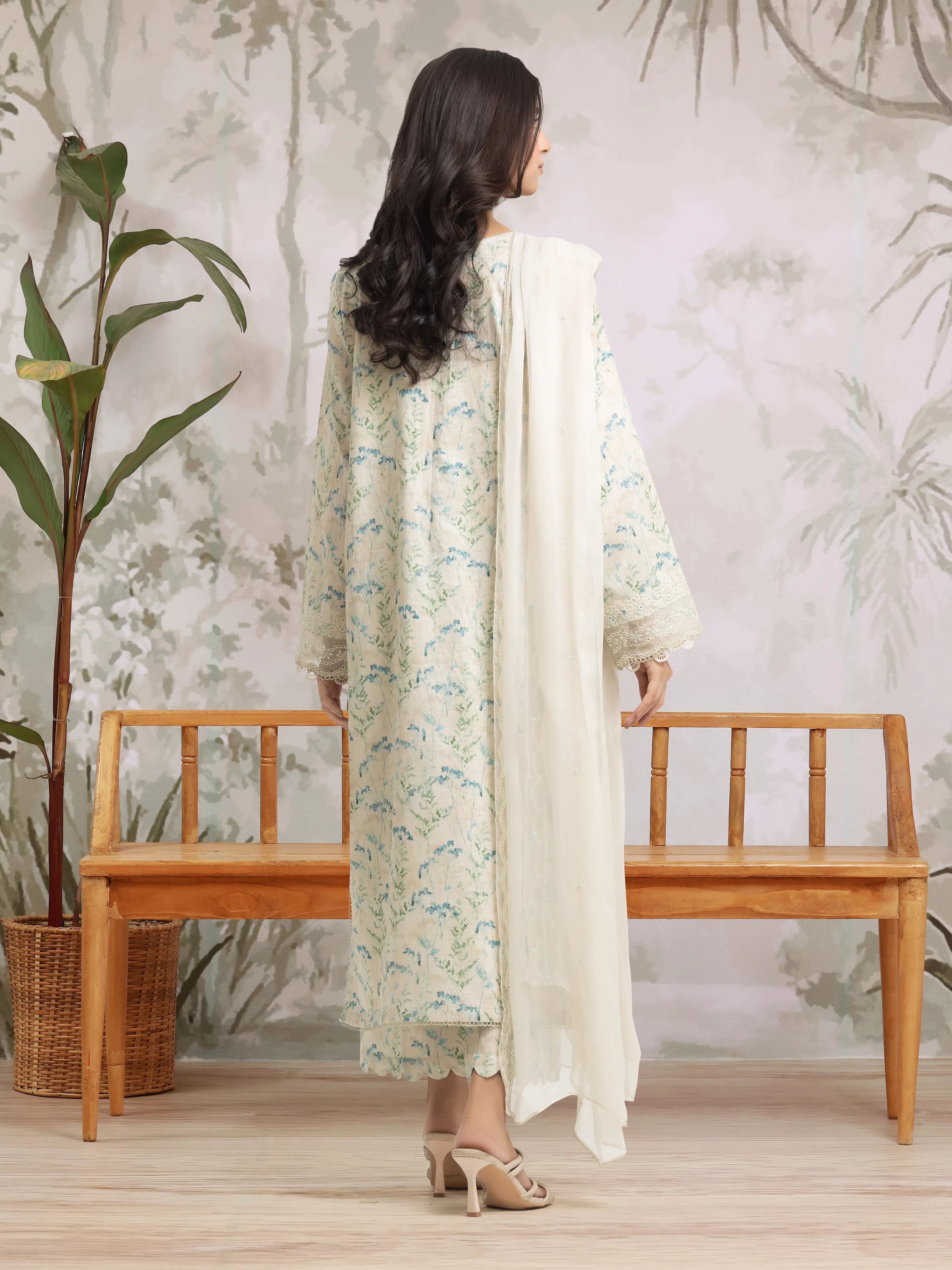 Unstitched Embroidered Dobby Suit - EWU24V7-30173-3P - Image 2