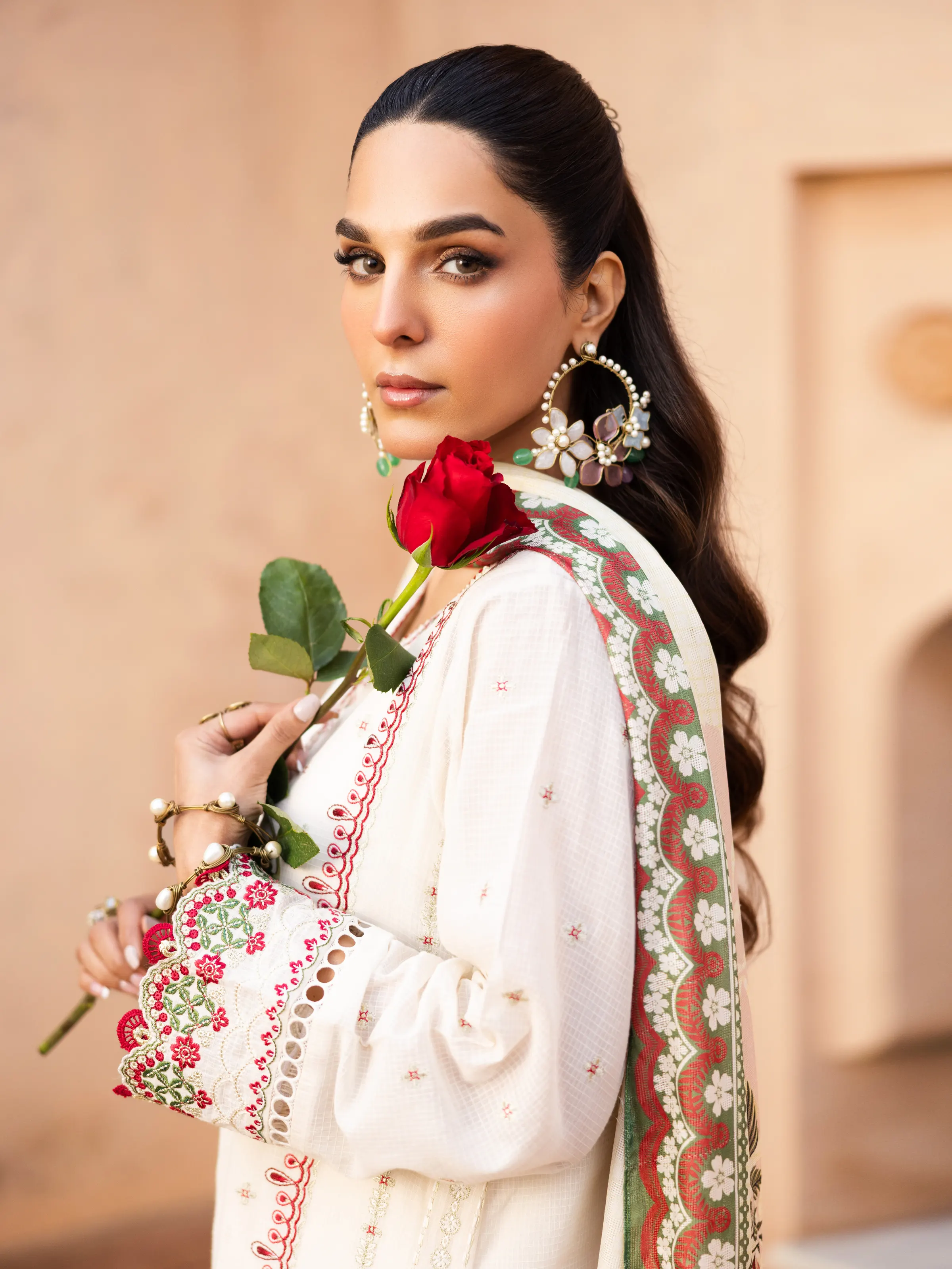 Unstitched Embroidered Lawn Suit - EWU5V1-31247-3P - Image 5