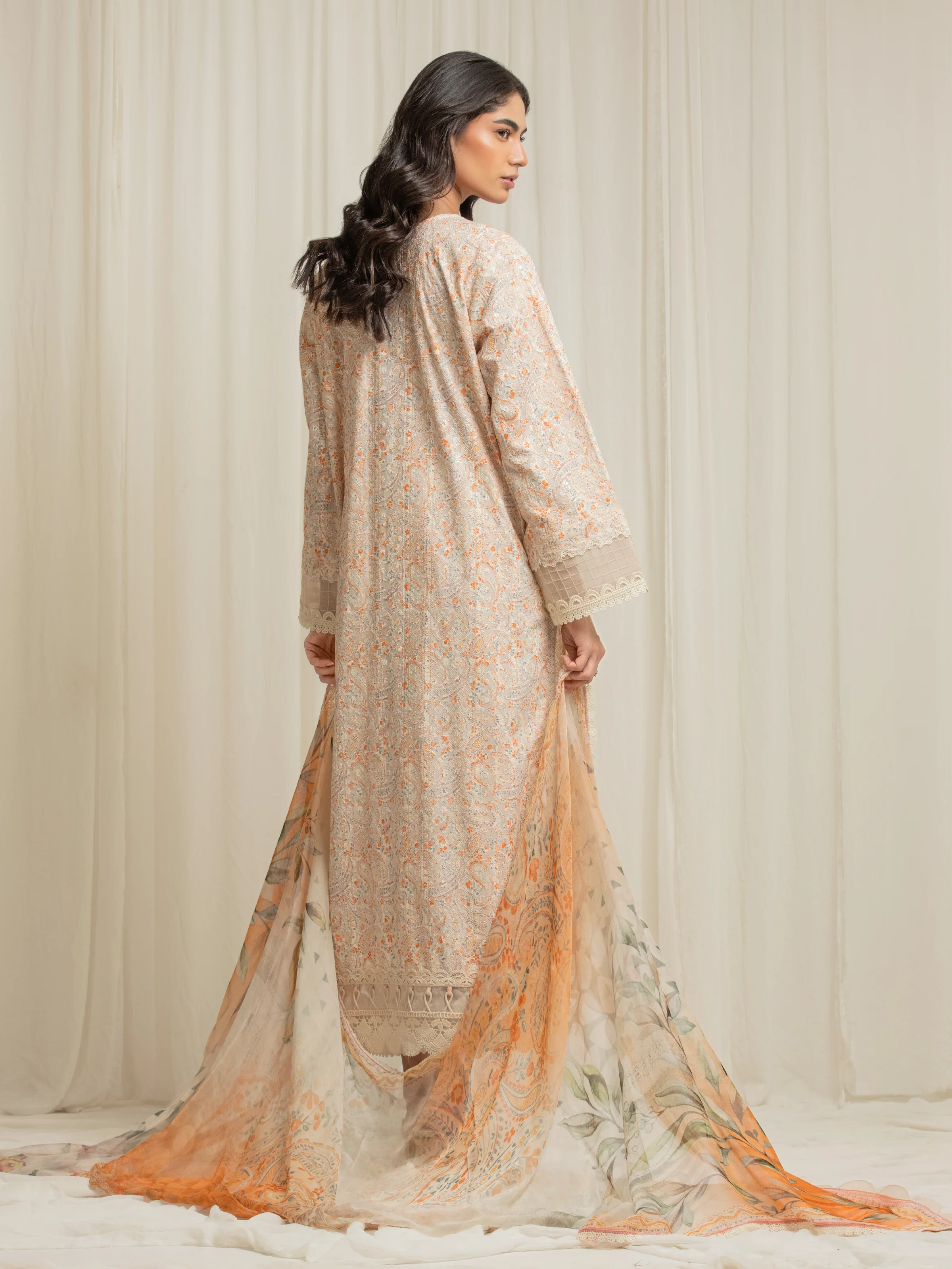 Unstitched Embroidered Cambric Suit - EWU6V2-33500-3P - Image 5