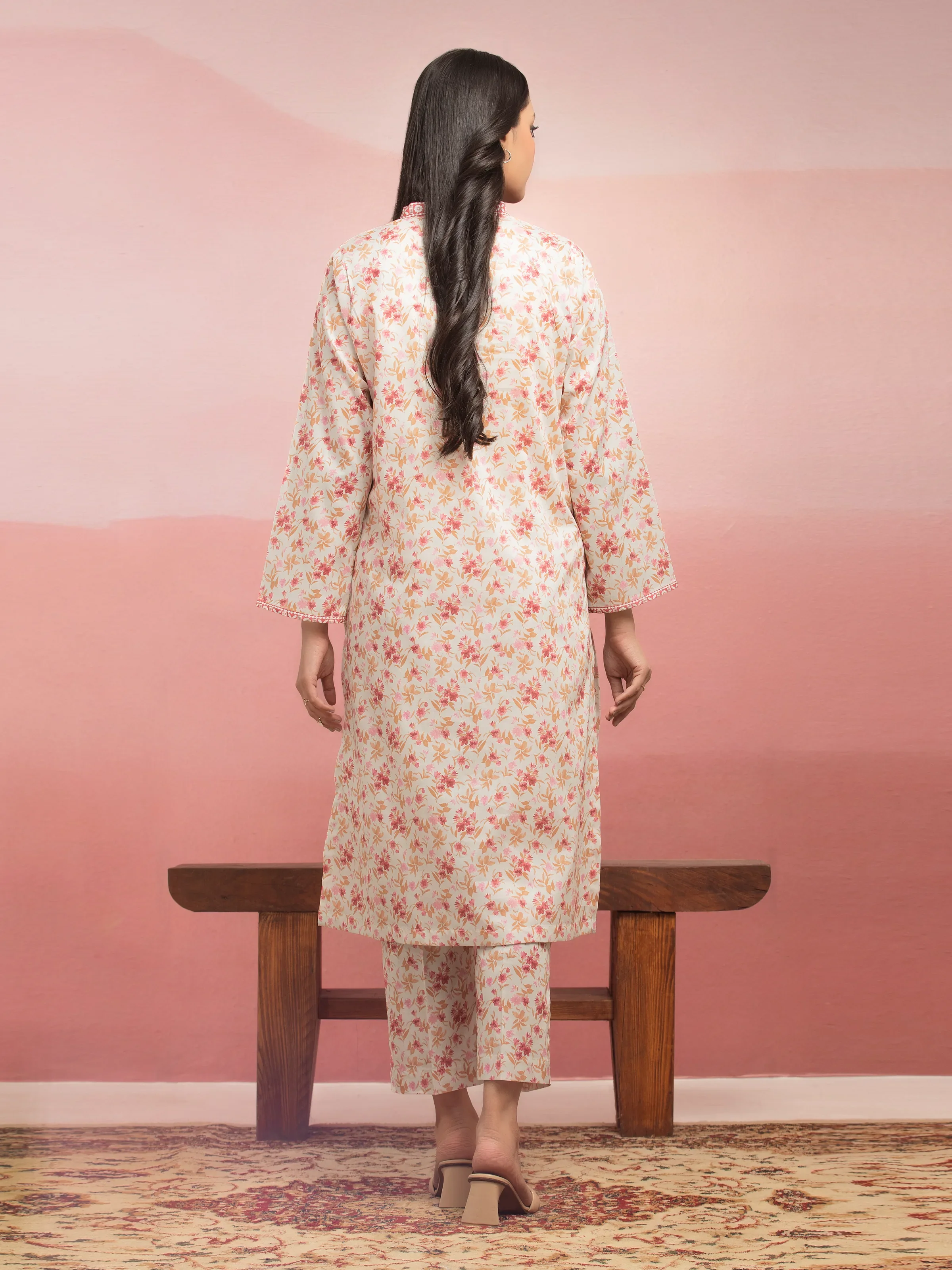 Unstitched Printed Lawn Shirt Trouser - EWU5A1-35402ST - Image 2