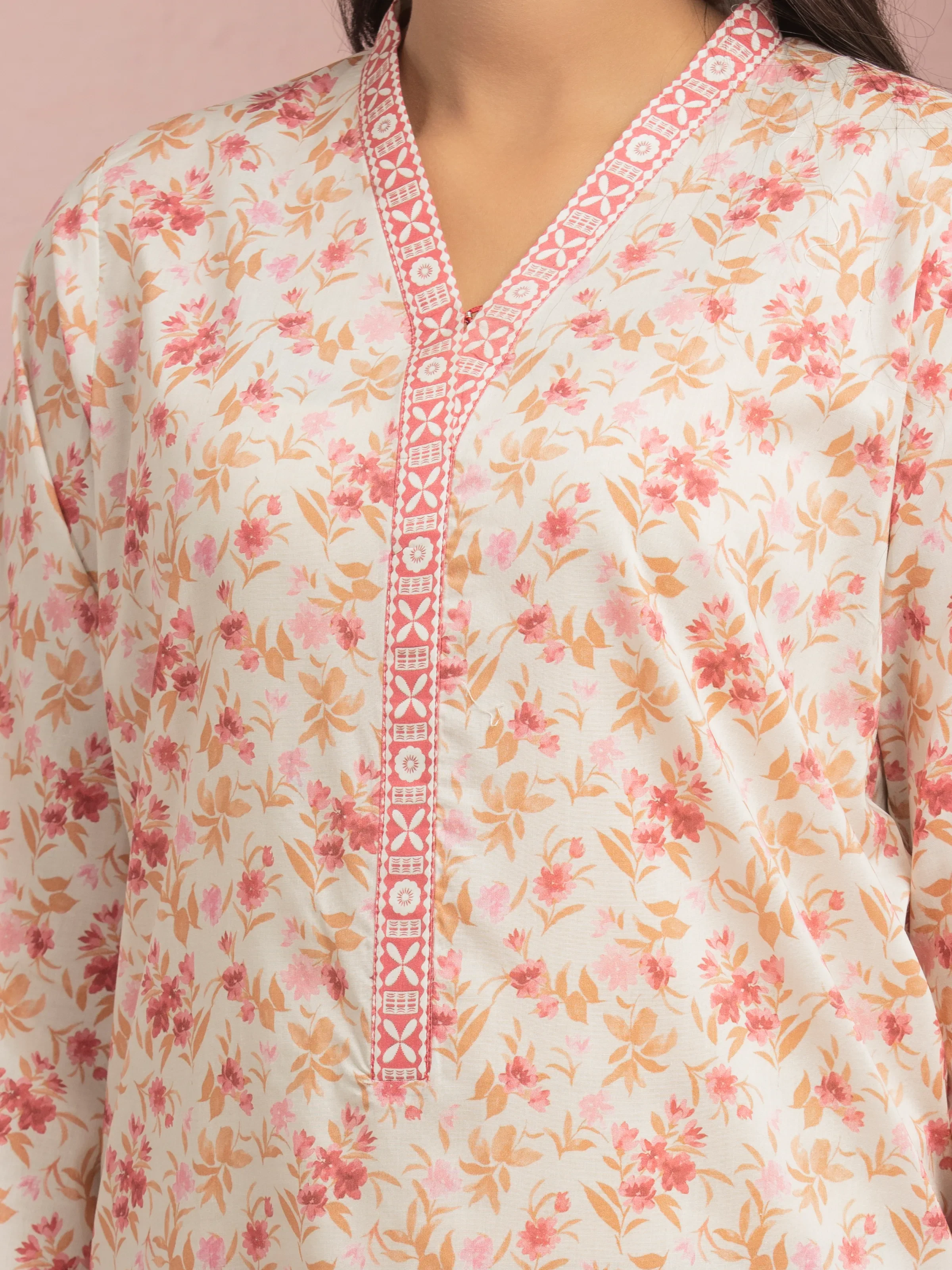 Unstitched Printed Lawn Shirt Trouser - EWU5A1-35402ST - Image 6