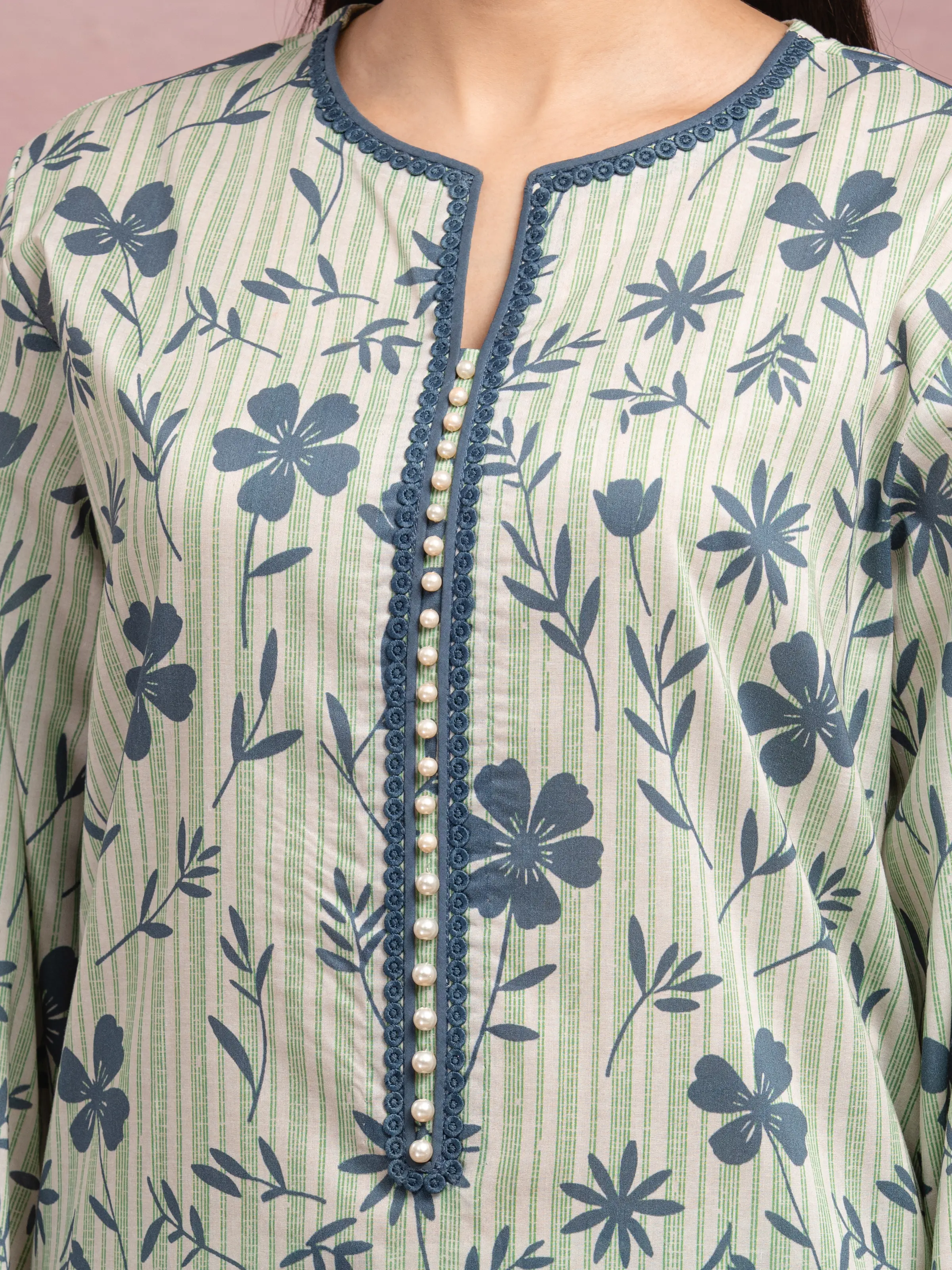 Unstitched Printed Lawn Suit - EWU5A1-35057-3P - Image 3