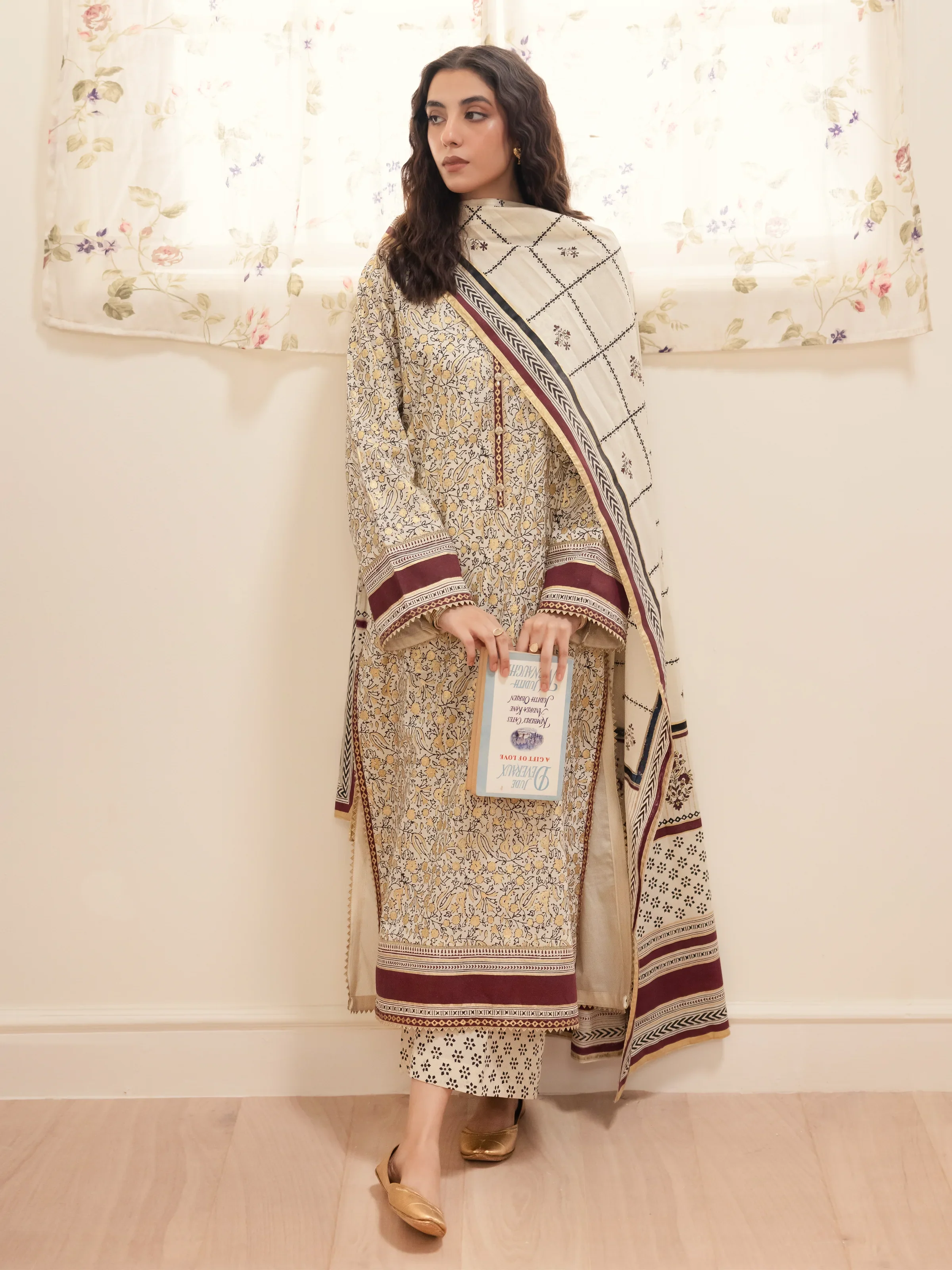 Unstitched Block Print Cambric Suit - EWU24M1-060 - Image 3