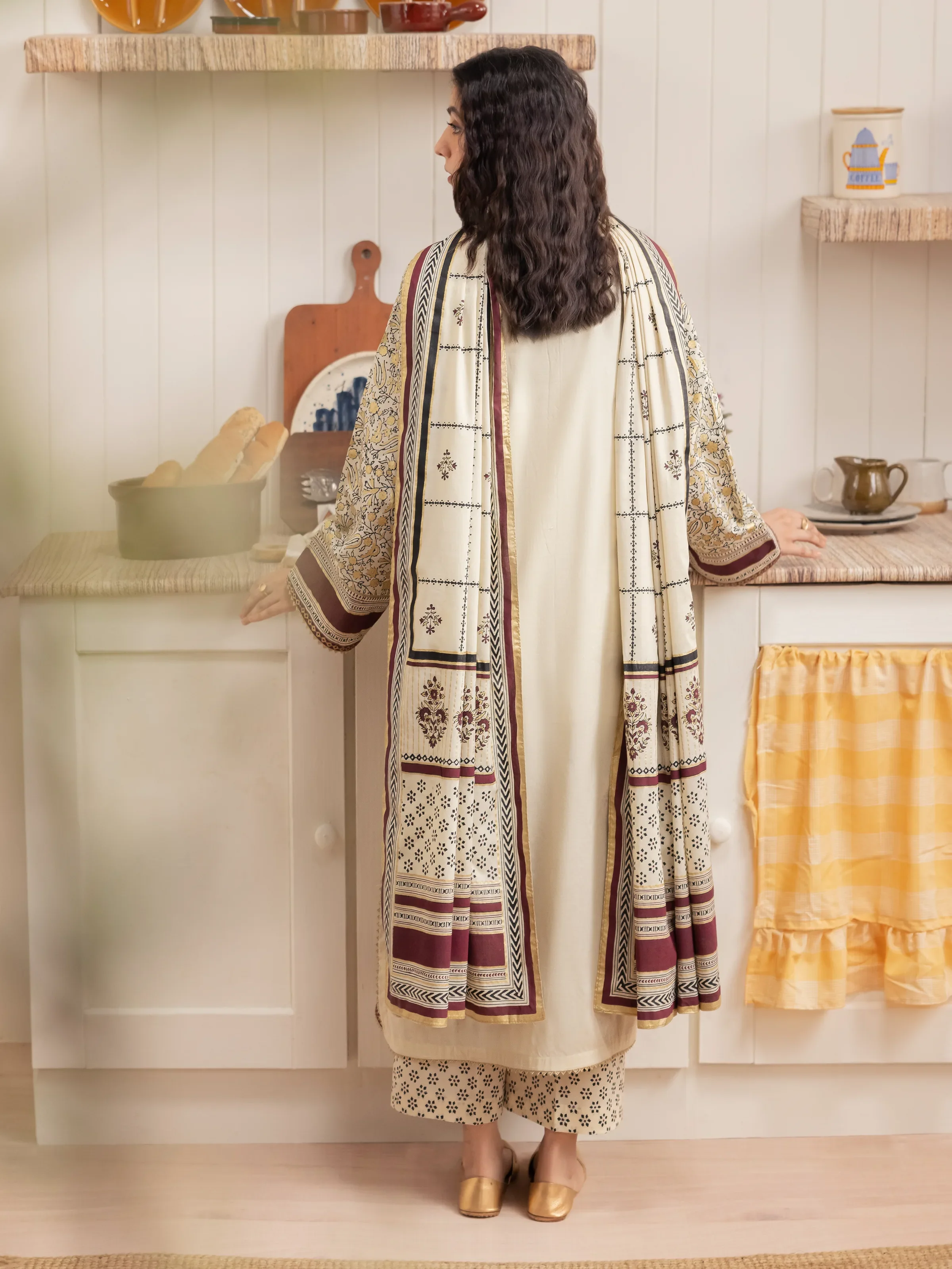 Unstitched Block Print Cambric Suit - EWU24M1-060 - Image 7