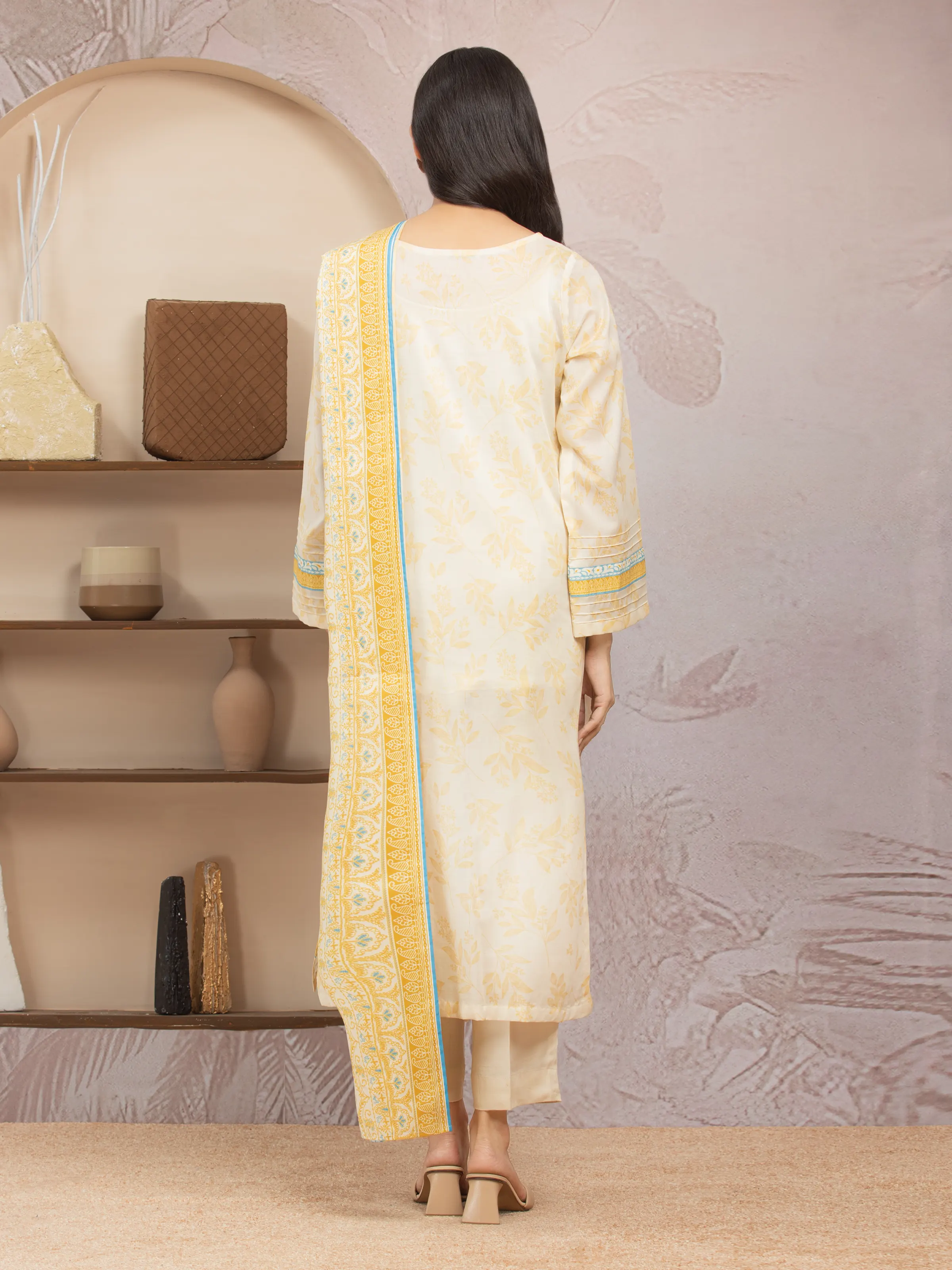 Unstitched Printed Lawn Shirt Dupatta - EWU5A1-35201SD - Image 5