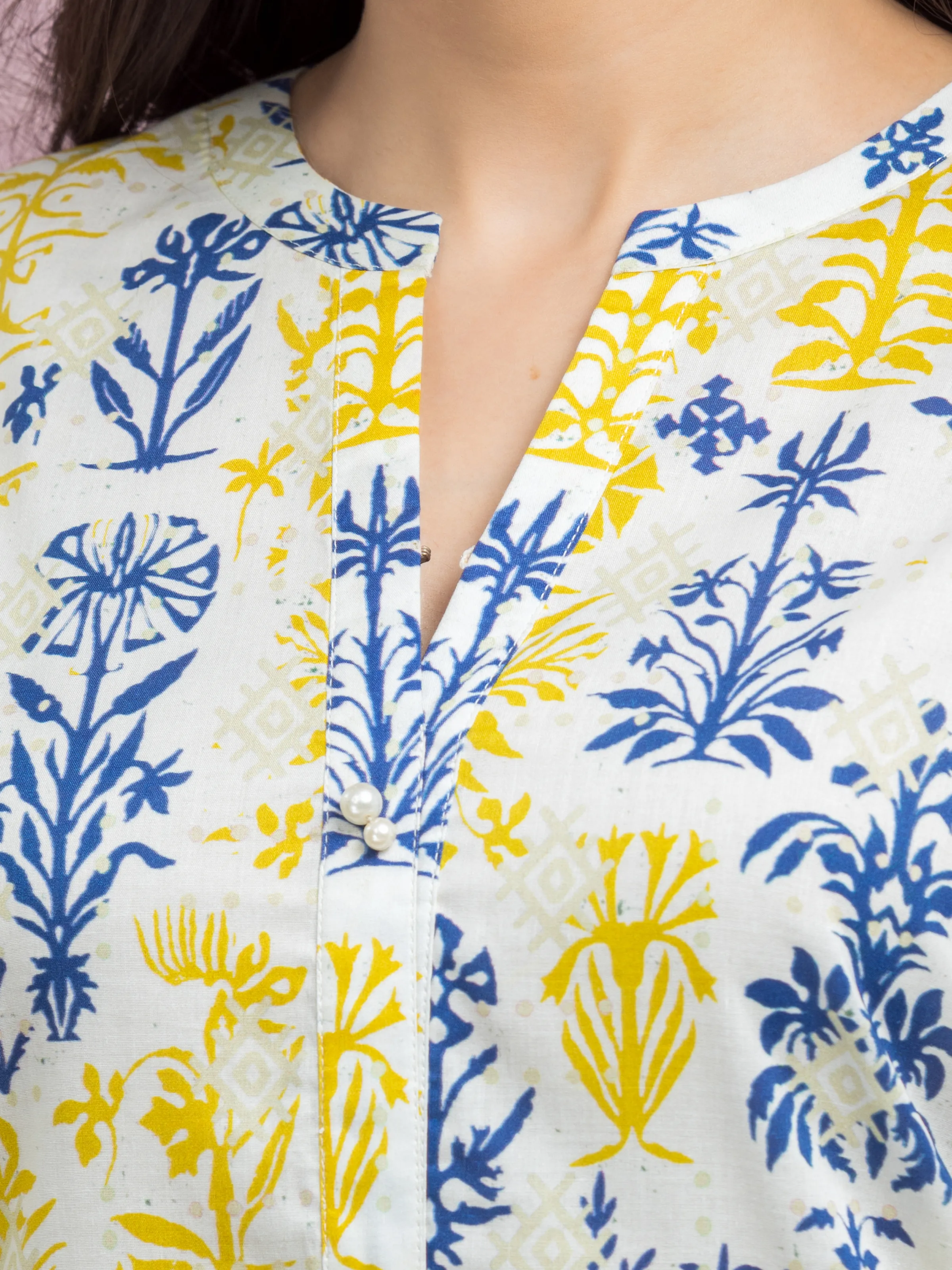 Unstitched Printed Lawn Shirt Trouser - EWU5A1-35419ST - Image 4