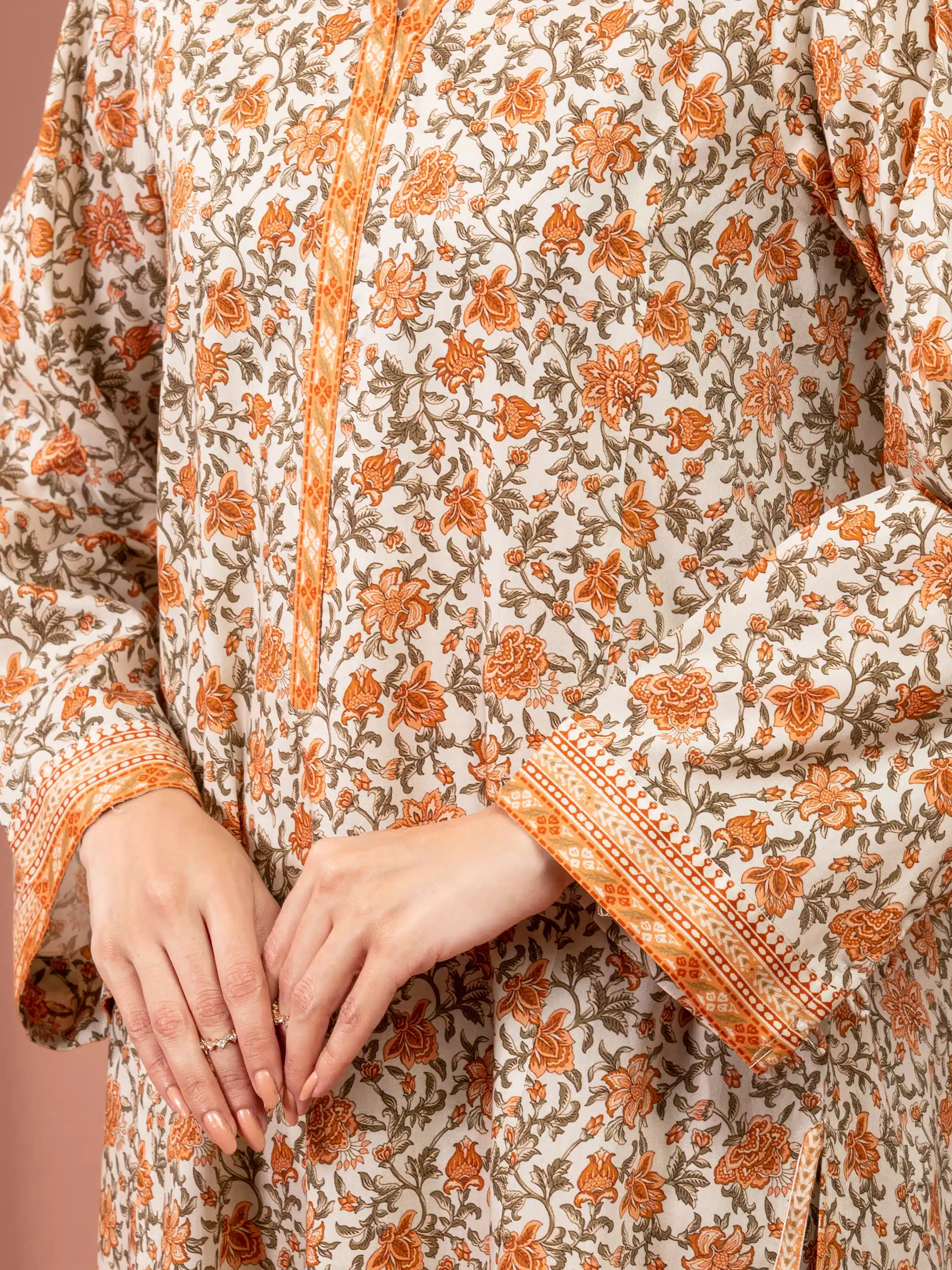 Unstitched Printed Lawn Suit - EWU5A1-35153-3P - Image 5