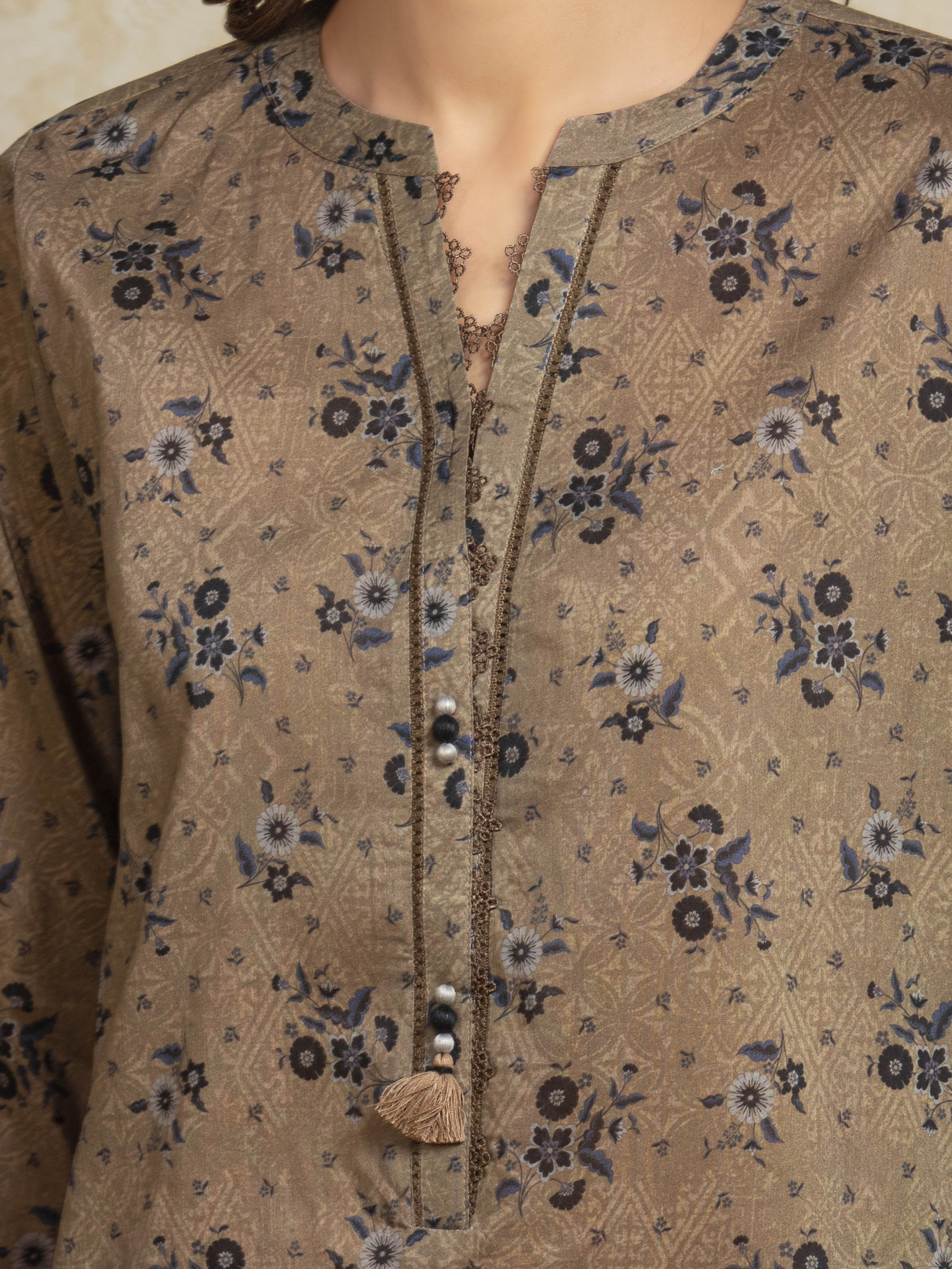 Unstitched Printed Khaddar Suit - EWU5A3-35964-3P - Image 3