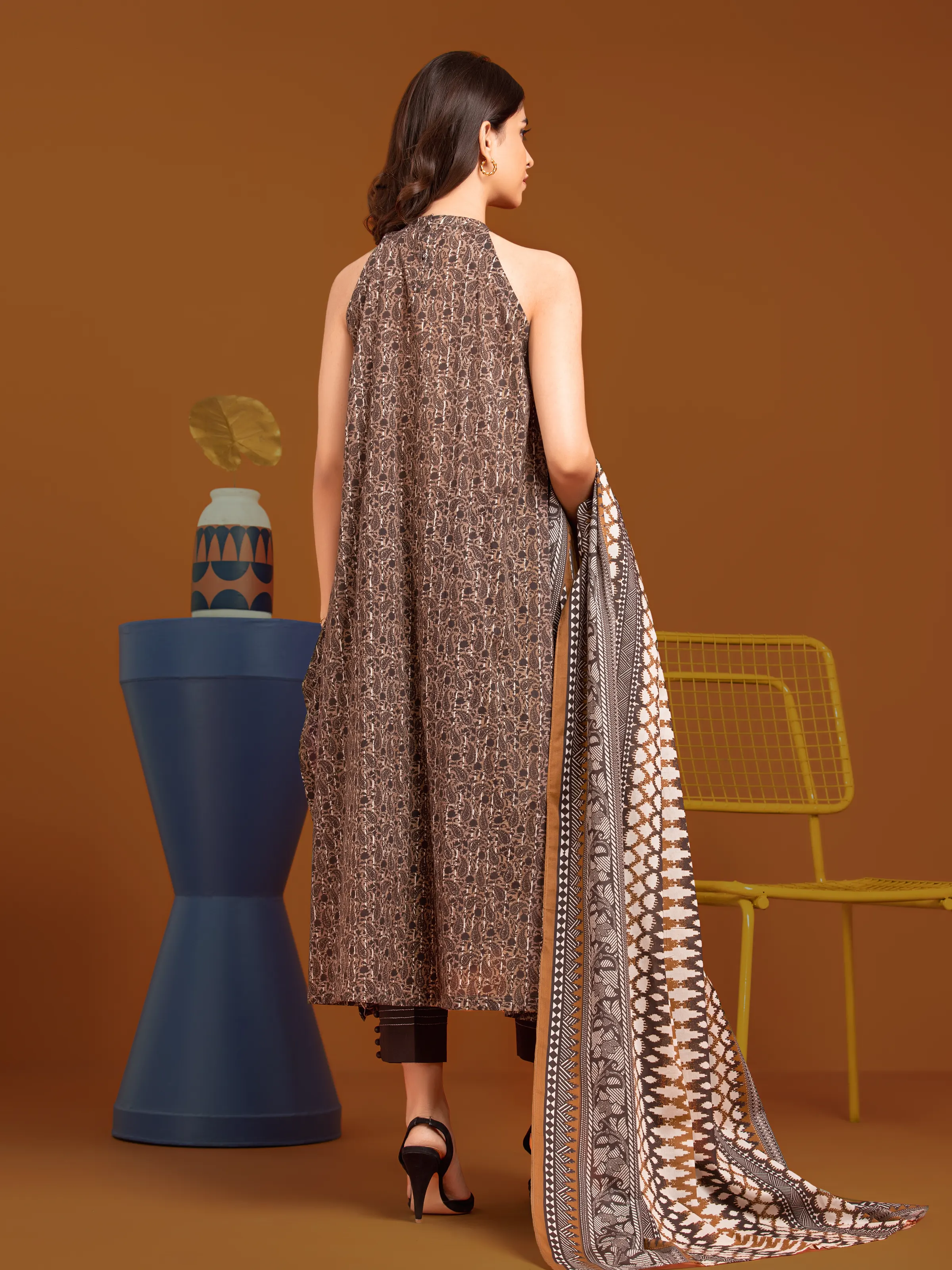 Unstitched Printed Khaddar Suit - EWU24A3-27004-3P - Image 2