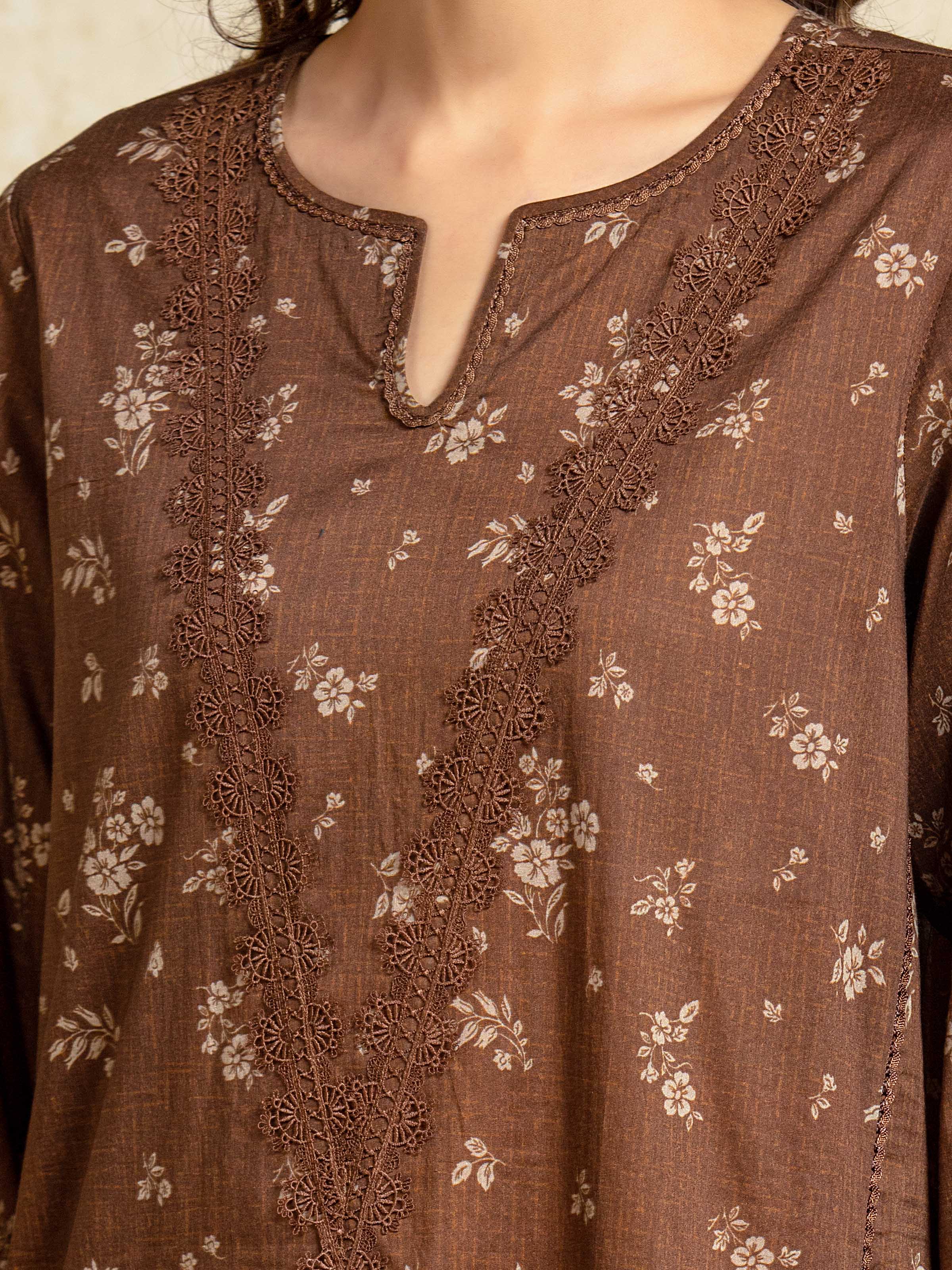 Unstitched Printed Khaddar Suit - EWU5A3-35952-3P - Image 4