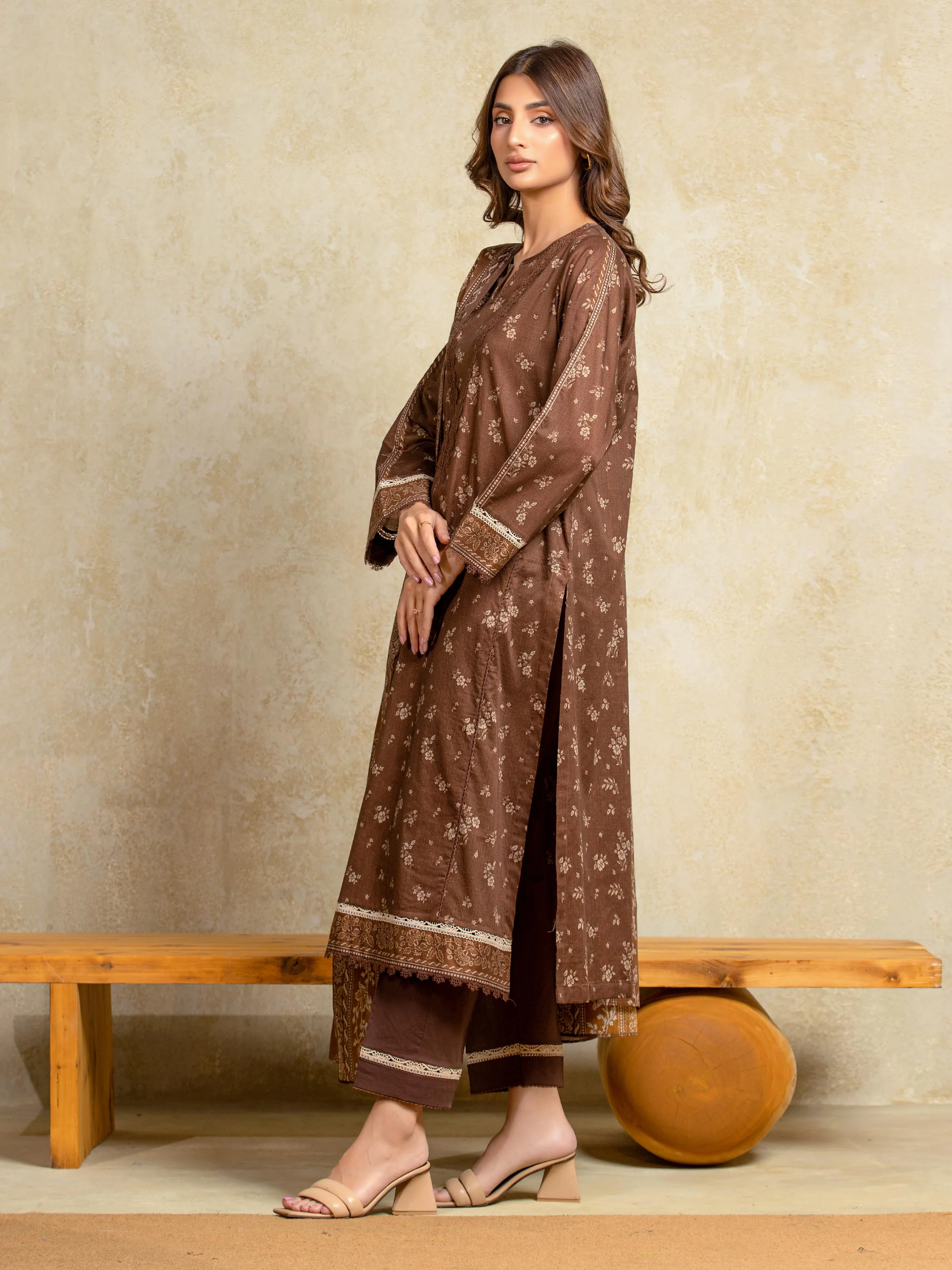 Unstitched Printed Khaddar Suit - EWU5A3-35952-3P - Image 5