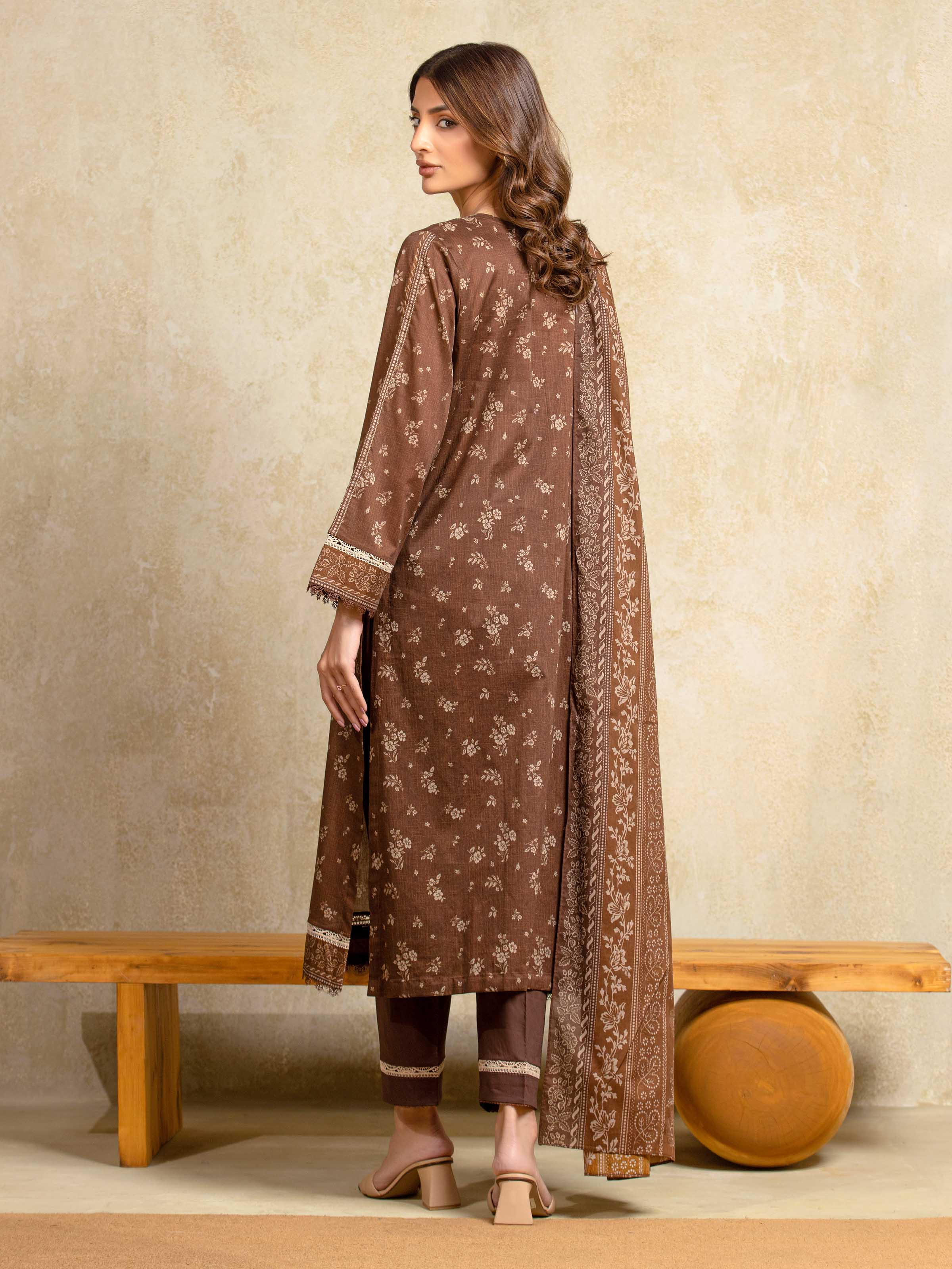 Unstitched Printed Khaddar Suit - EWU5A3-35952-3P - Image 6
