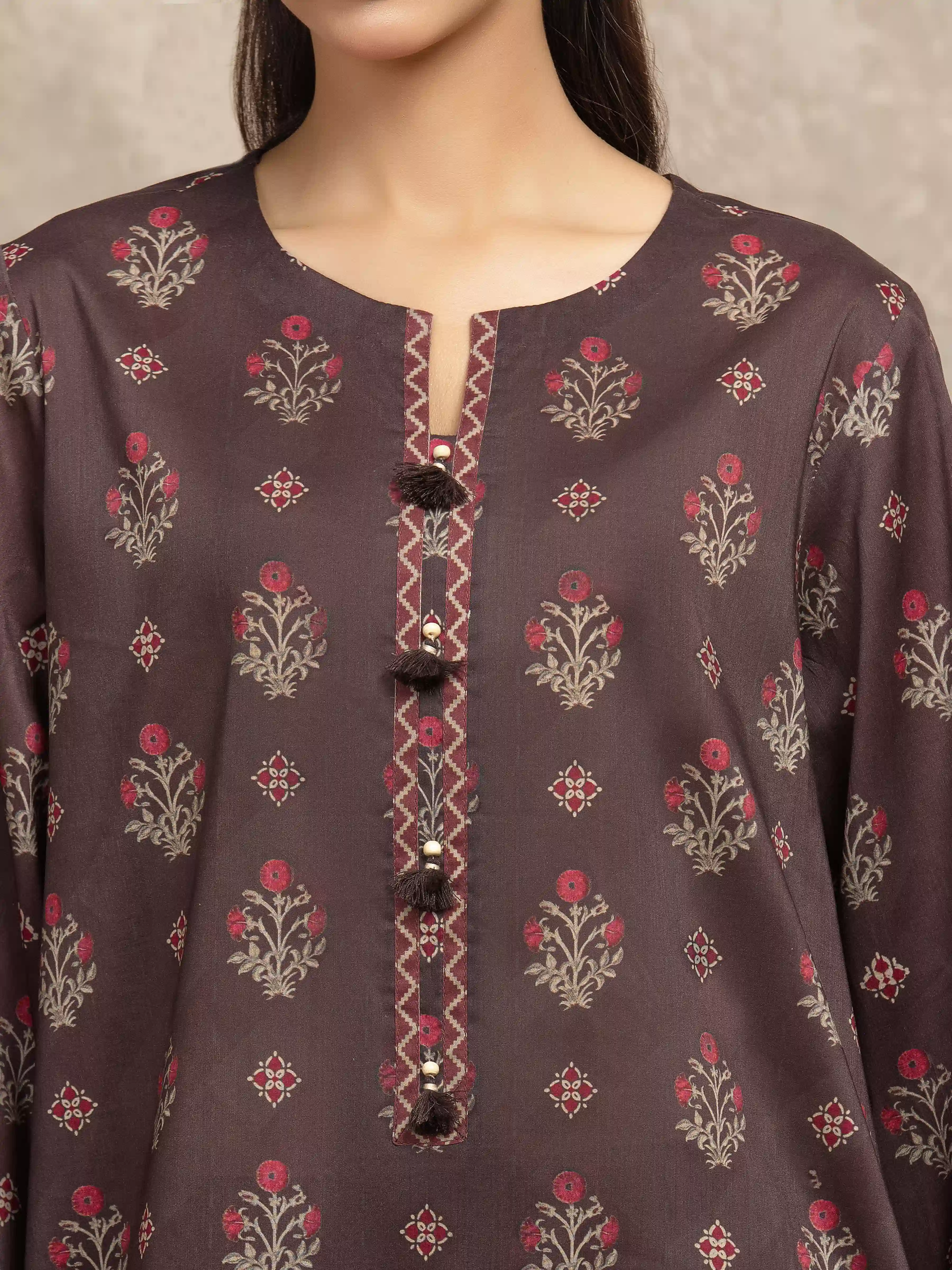Unstitched Printed Khaddar Suit - EWU5A3-36036-3P - Image 3