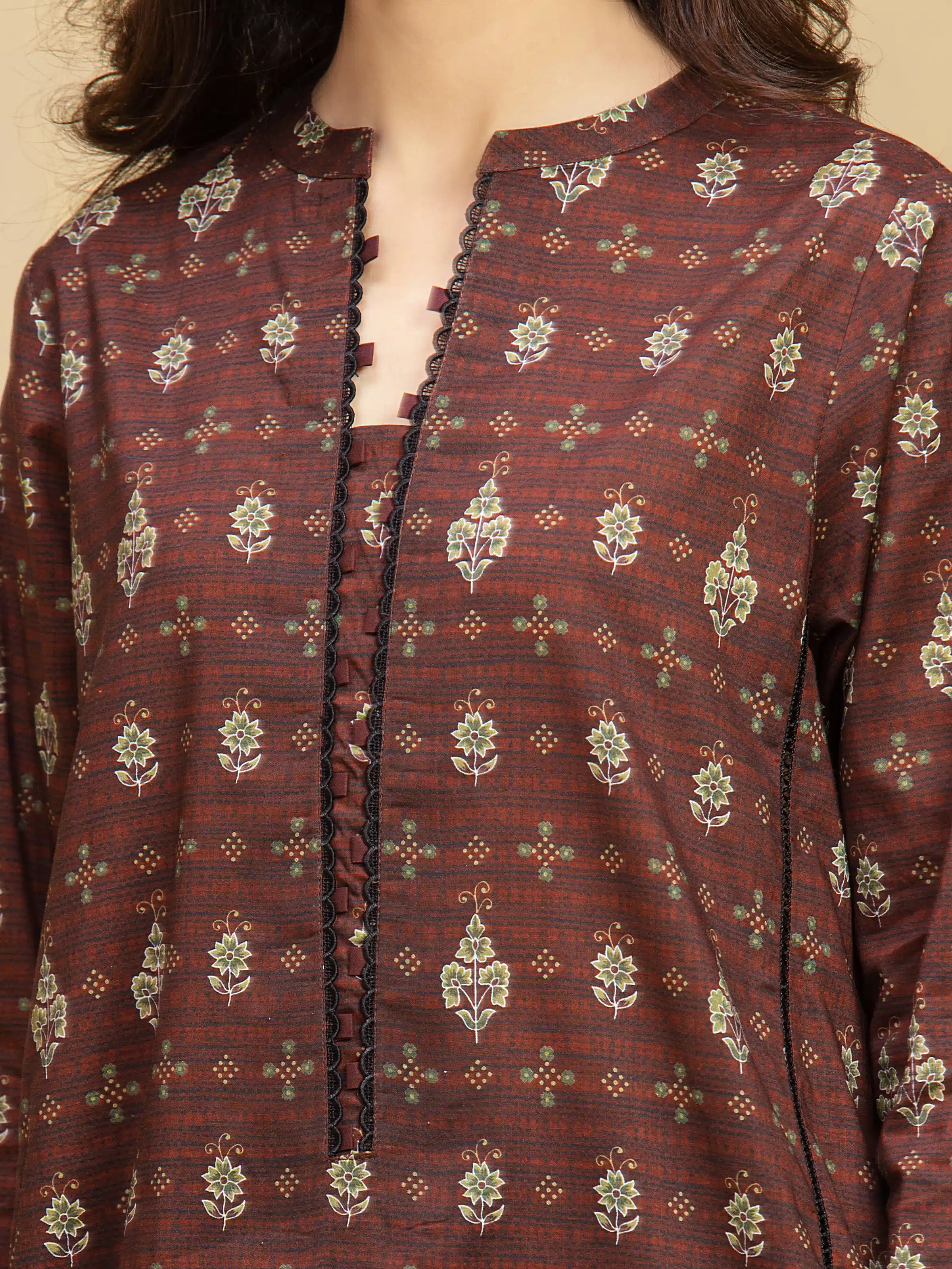 Unstitched Printed Khaddar Suit - EWU5A3-36118-3P - Image 4