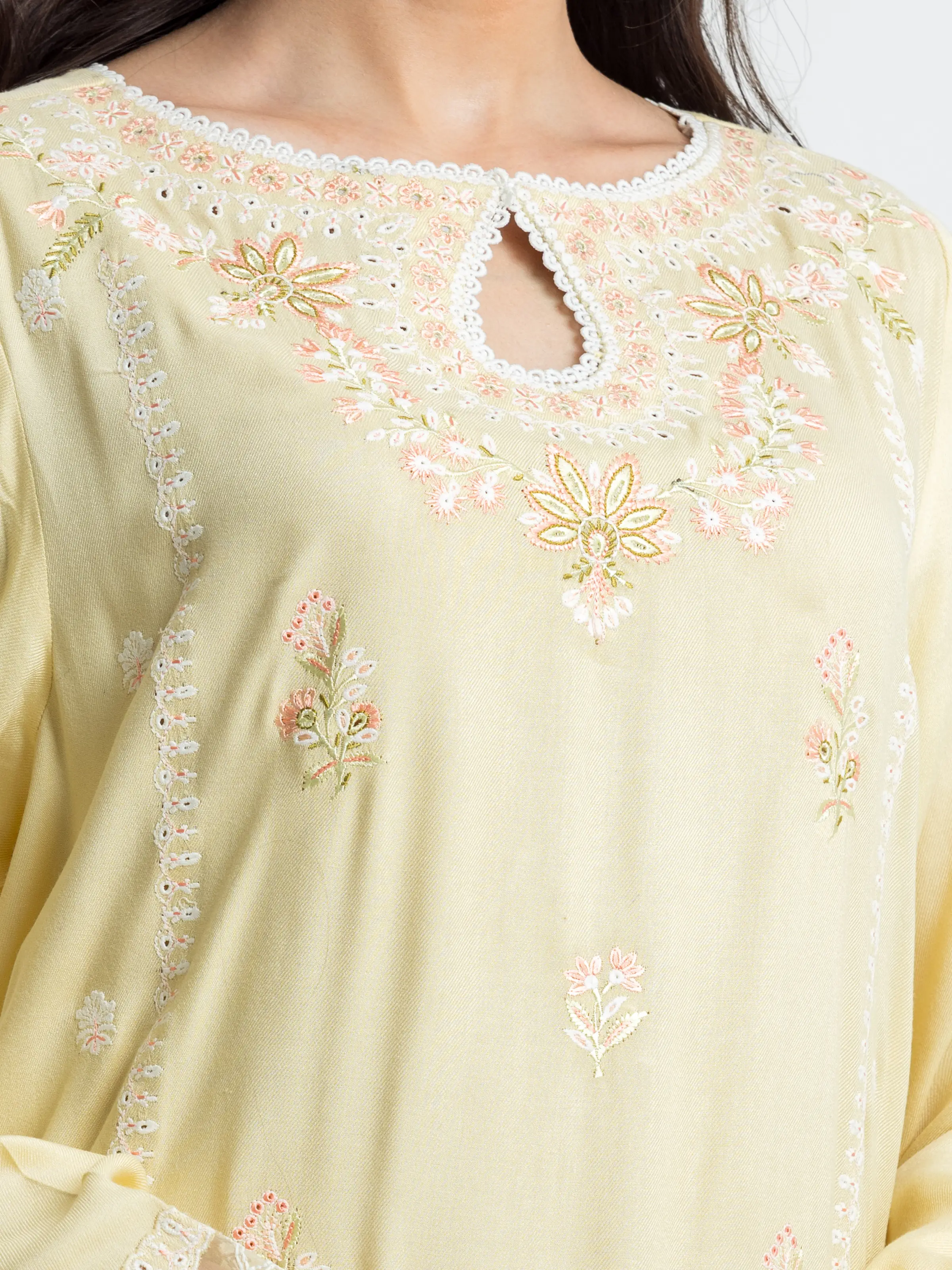 Unstitched Embroidered Viscose Suit - EWU24V13-30232-3P - Image 2