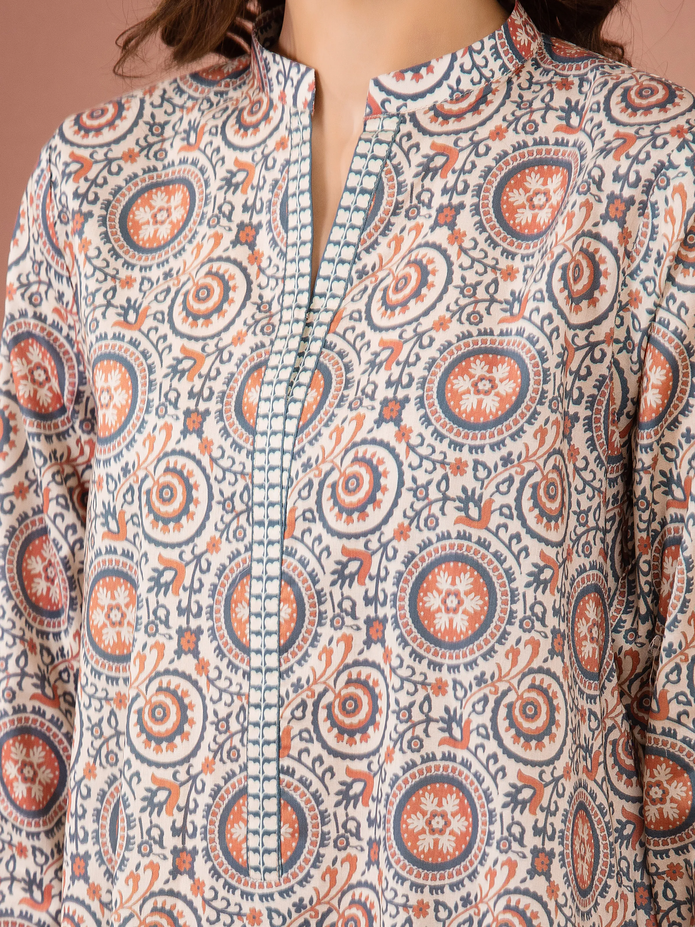 Unstitched Printed Lawn Shirt - EWU5A1-35256S - Image 2