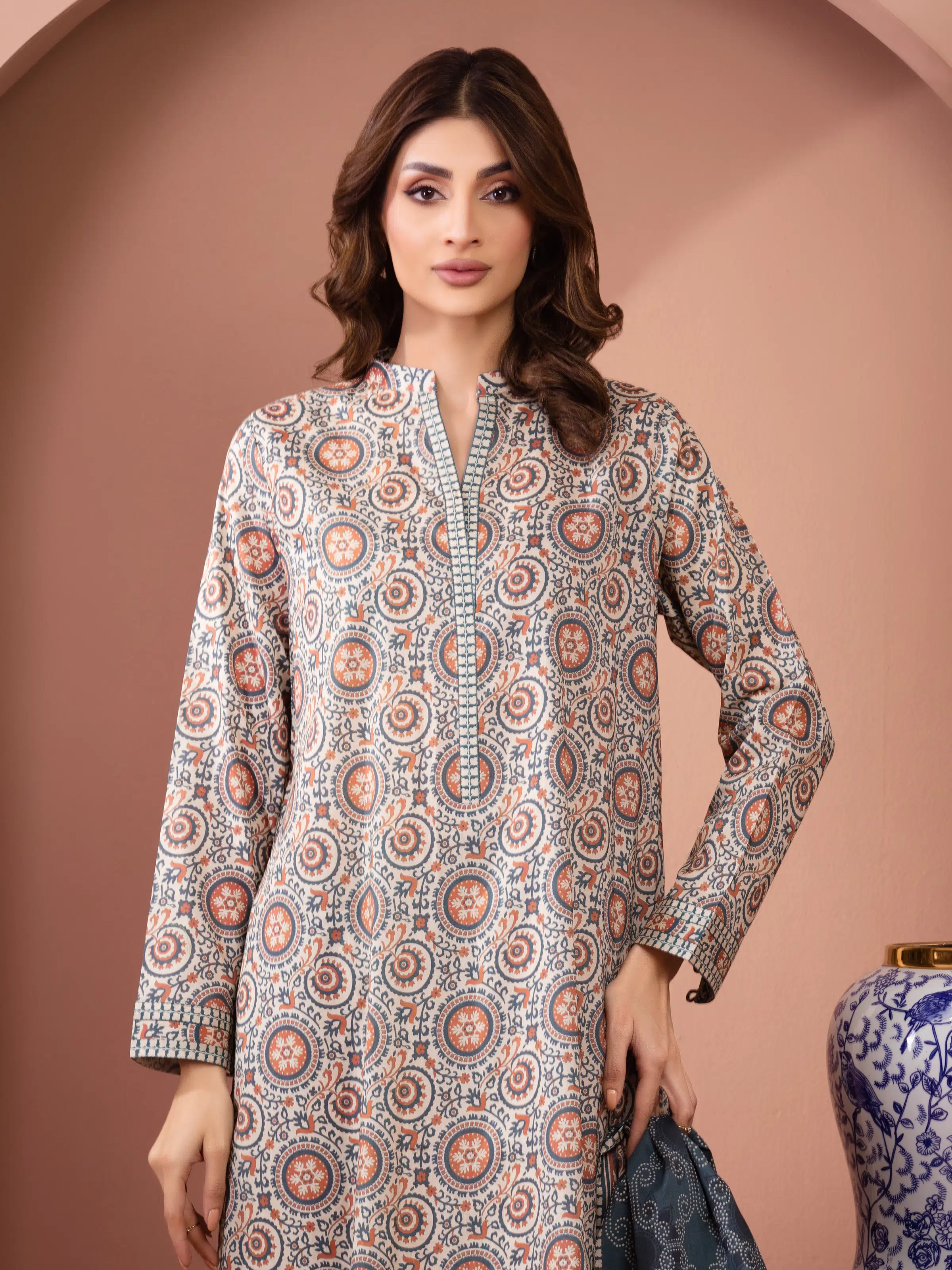 Unstitched Printed Lawn Suit - EWU5A1-35256-3P - Image 2